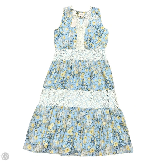 Dress Casual Maxi By Marchesa Rose In Blue & Yellow, Size: M