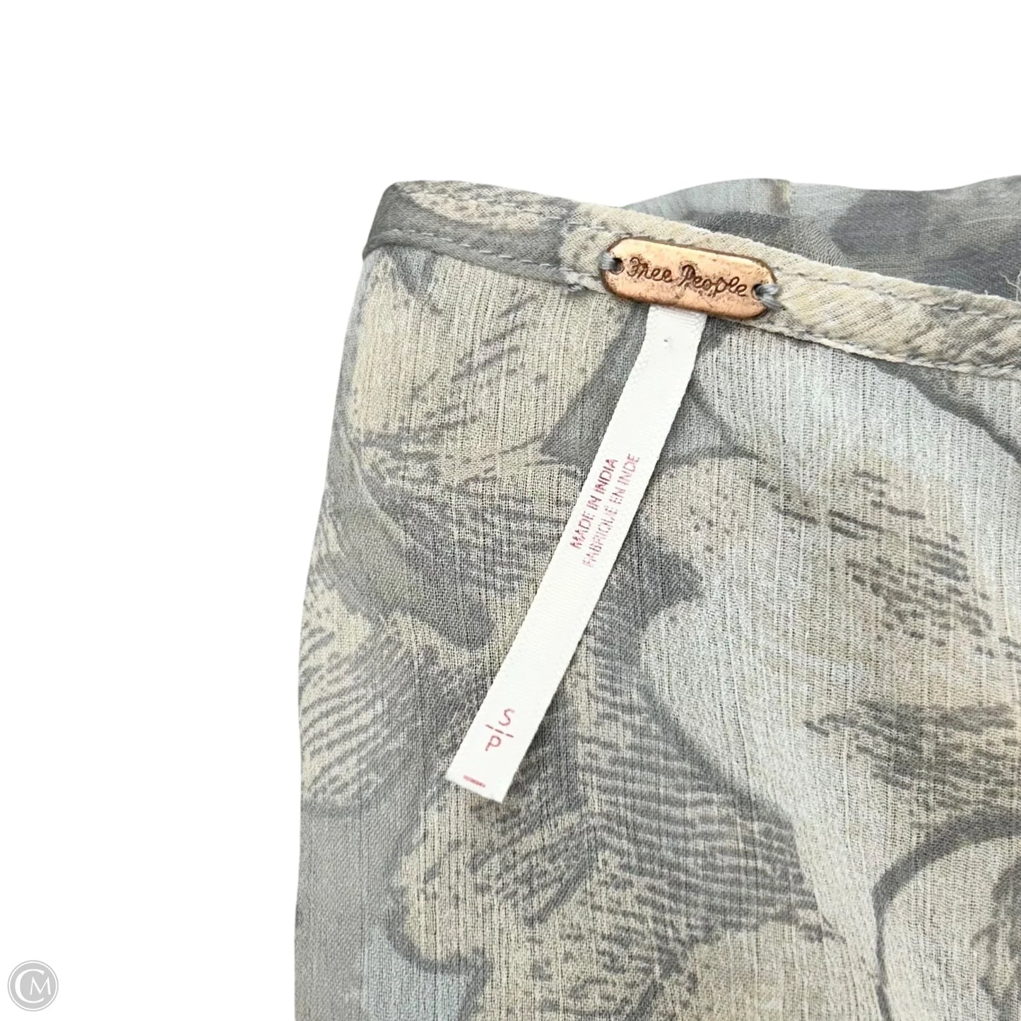 Top Long Sleeve By Free People In Grey & Tan, Size: S