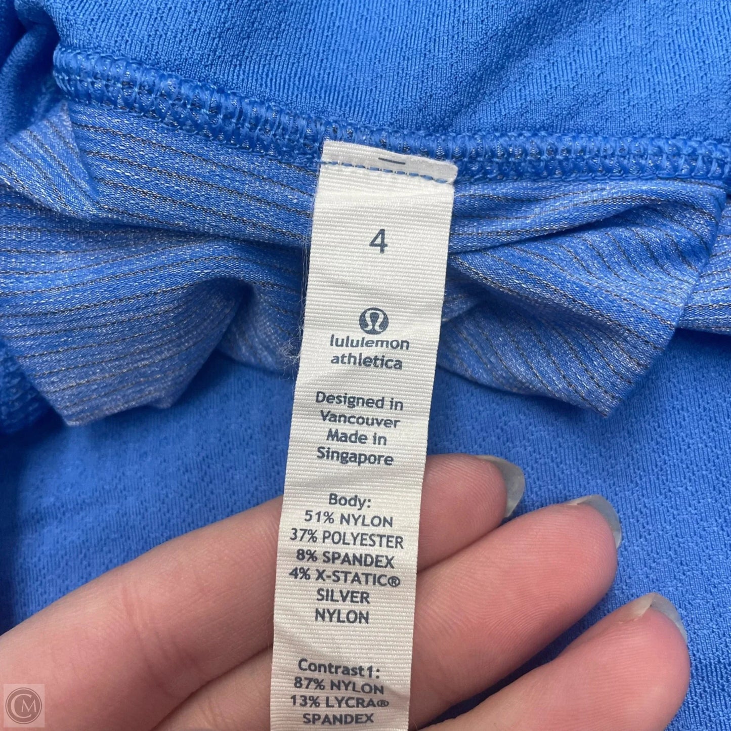 Athletic Tank Top By Lululemon In Blue, Size: S