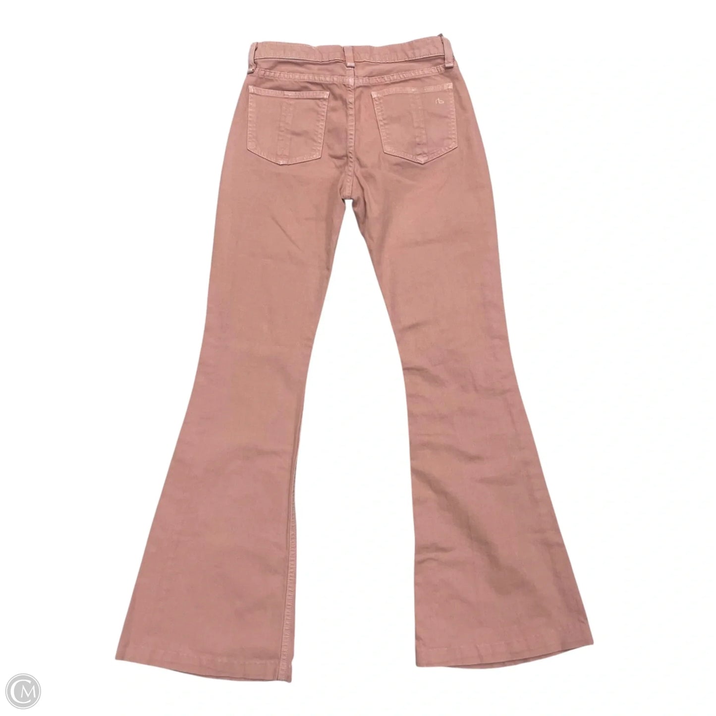 Jeans Flared By Rag And Bone In Pink Denim, Size: 4