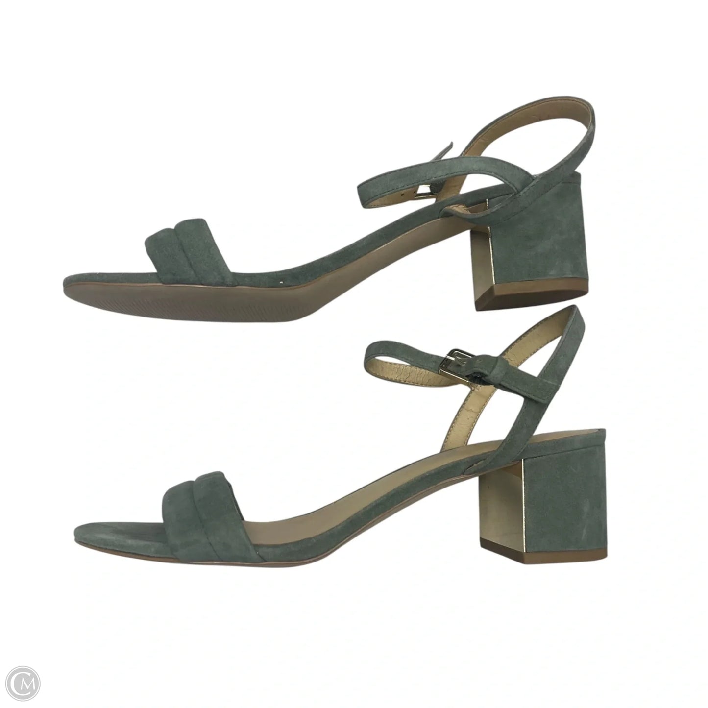 Sandals Heels Block By Talbots In Green, Size: 9
