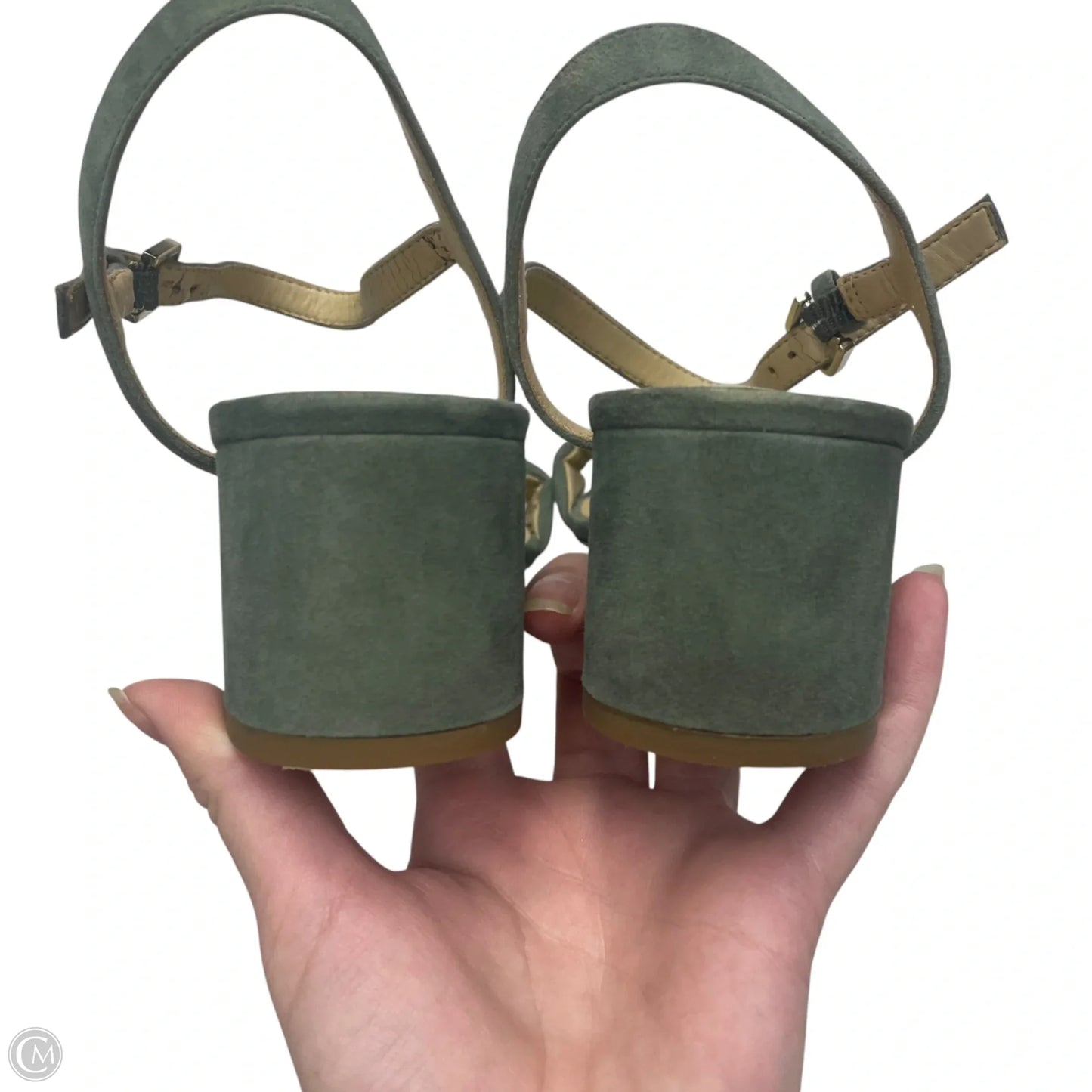 Sandals Heels Block By Talbots In Green, Size: 9