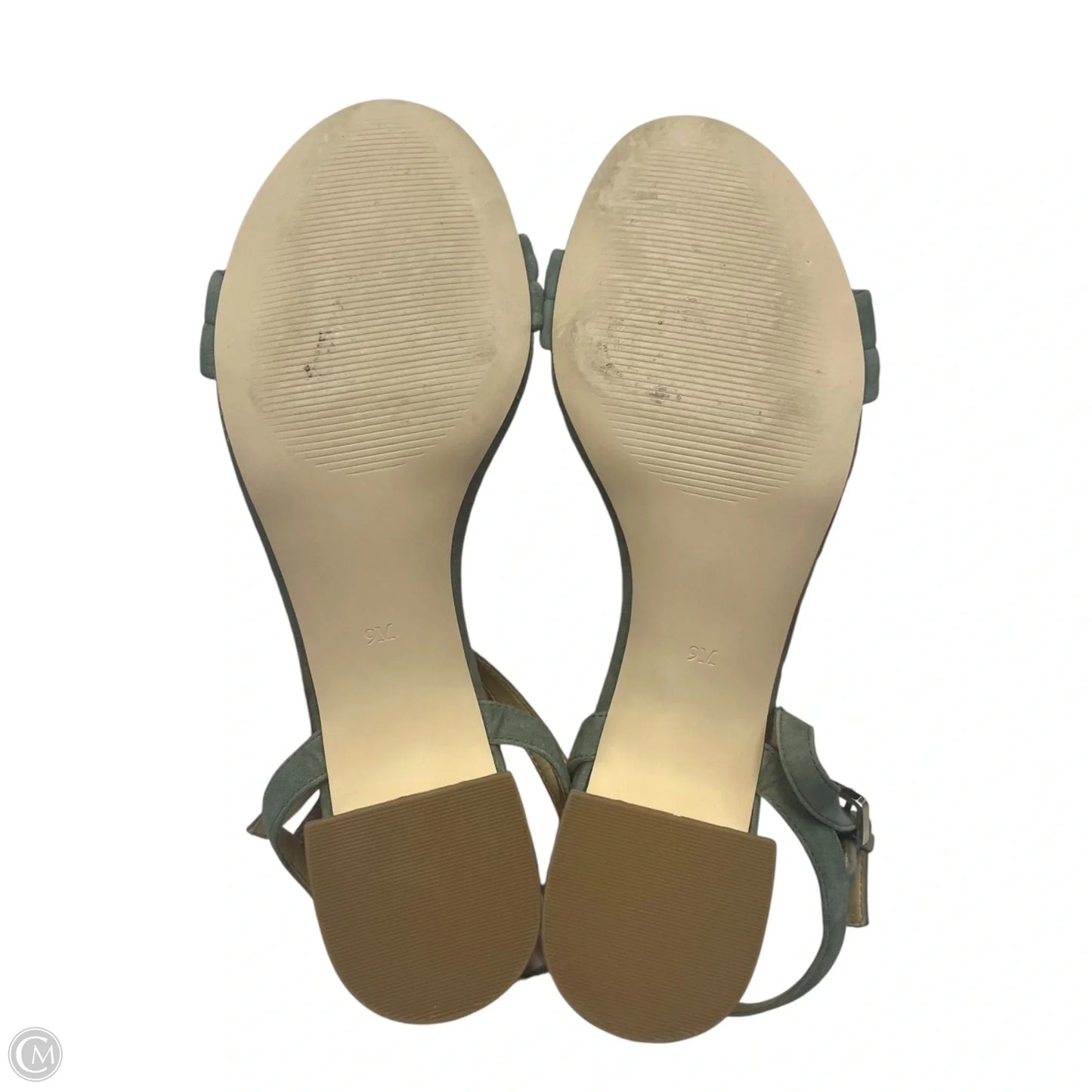 Sandals Heels Block By Talbots In Green, Size: 9