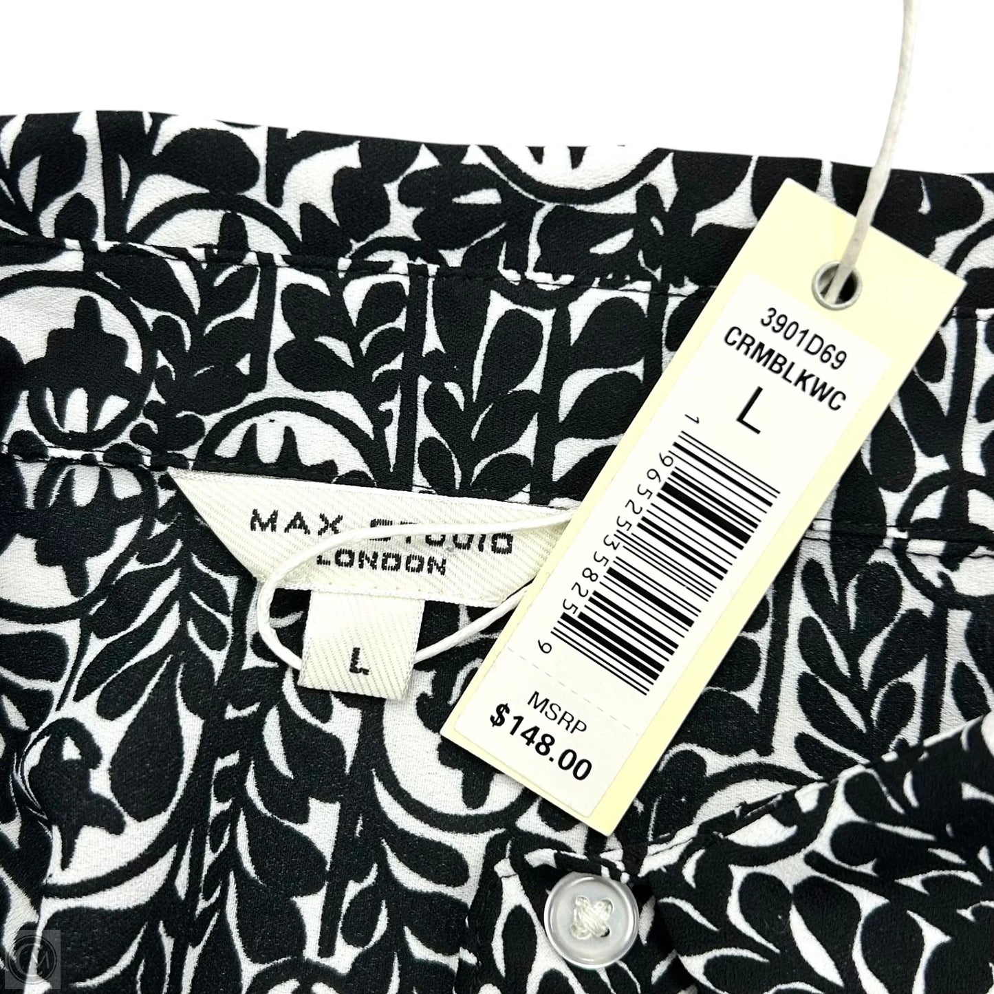 Dress Casual Maxi By Max Studio In Black & White, Size: L