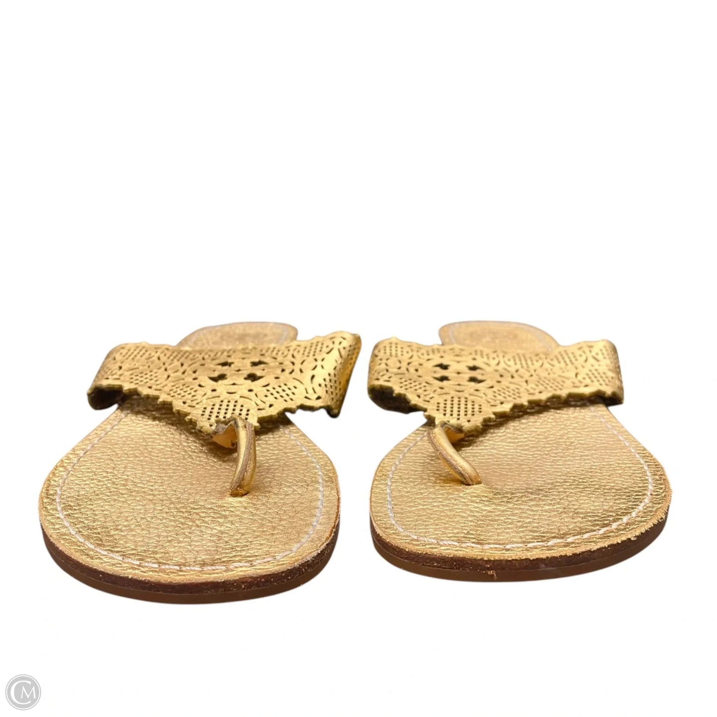 Sandals Designer By Tory Burch In Gold, Size: 9.5