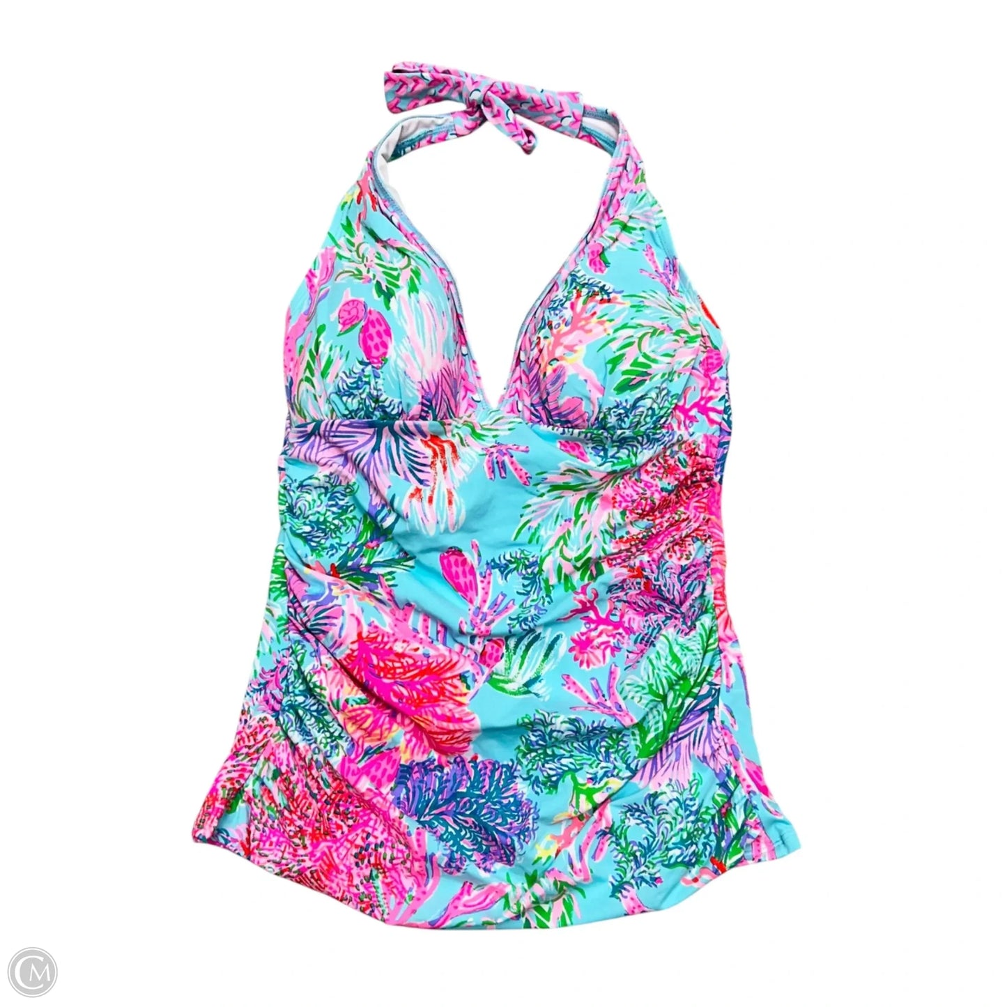 Swim Top Designer By Lilly Pulitzer In Blue & Pink, Size: 6