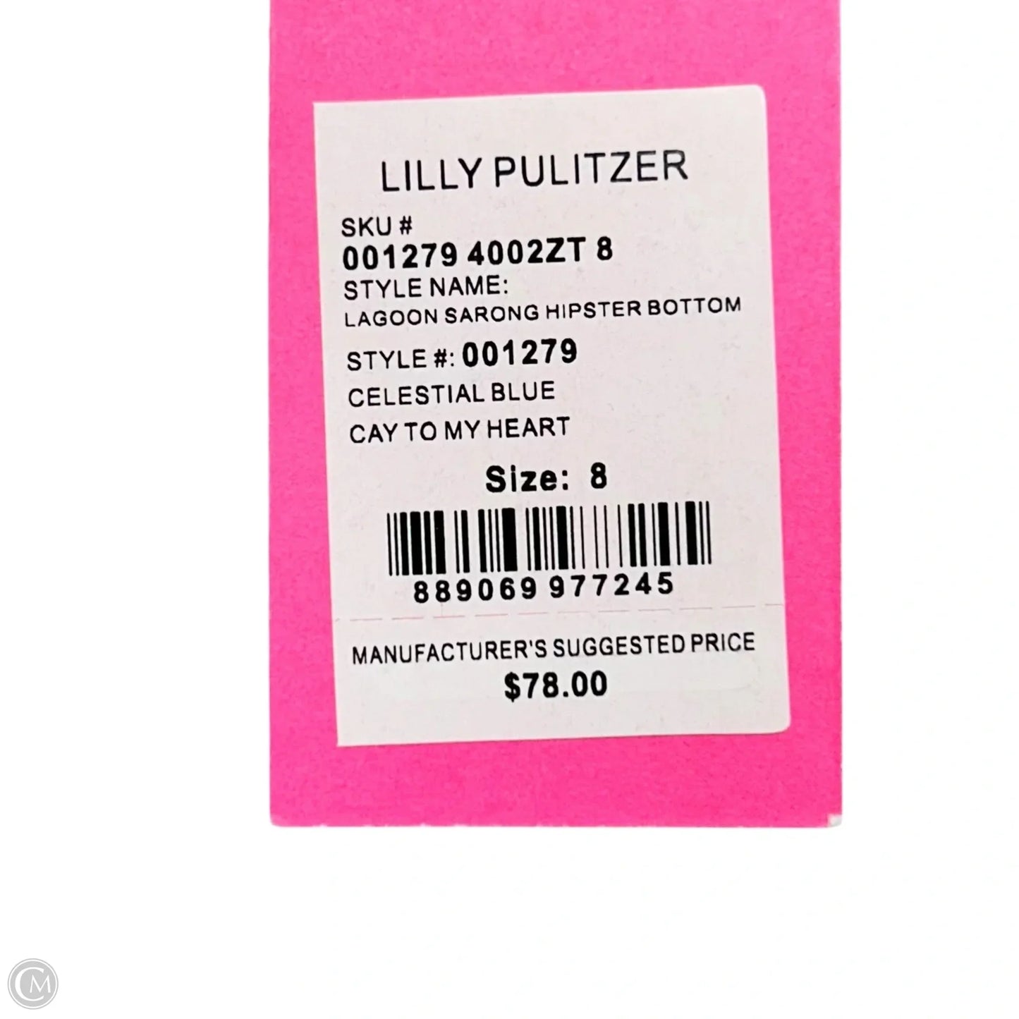 Swim Bottom Designer By Lilly Pulitzer In Blue & Pink, Size: 8