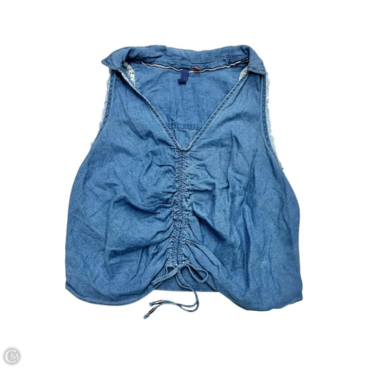 Top Sleeveless By Pilcro In Blue Denim, Size: Xl