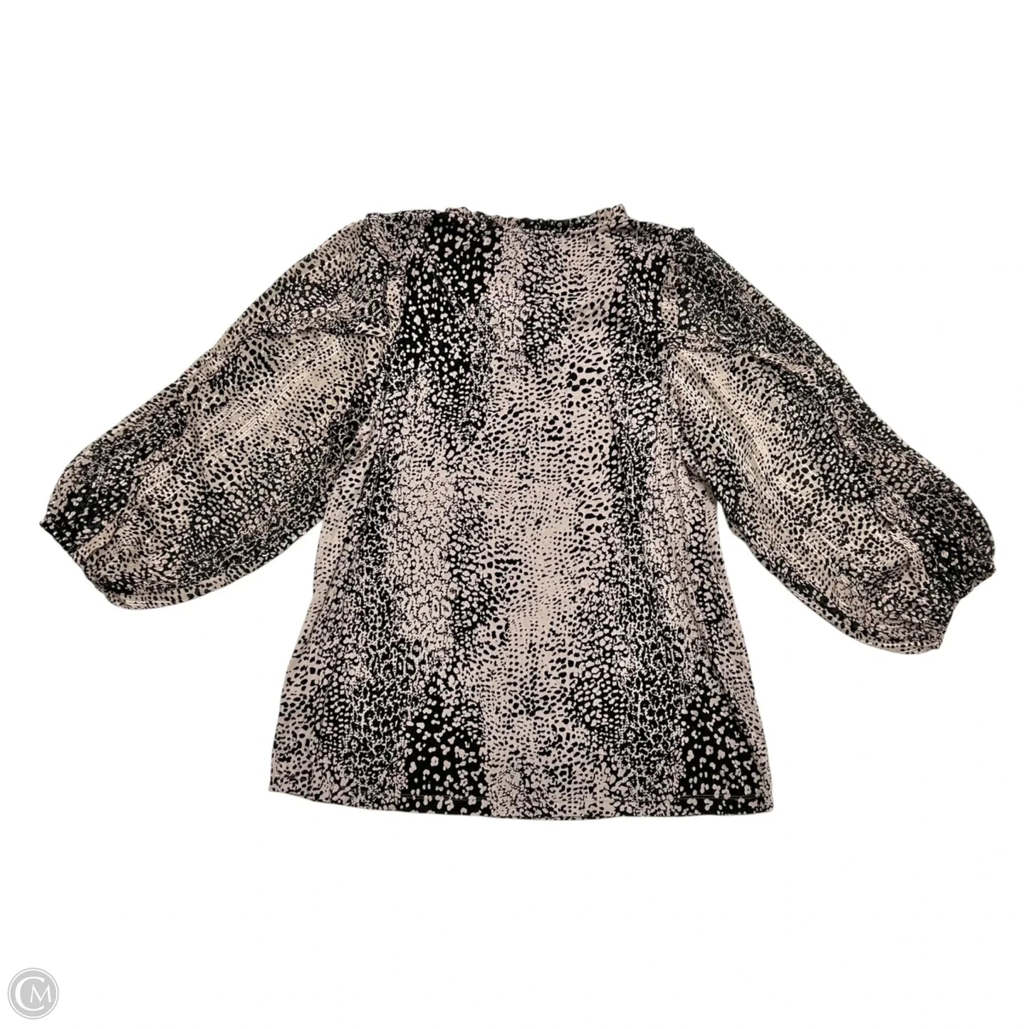 Top Long Sleeve By Maeve In Black & Brown, Size: 1x