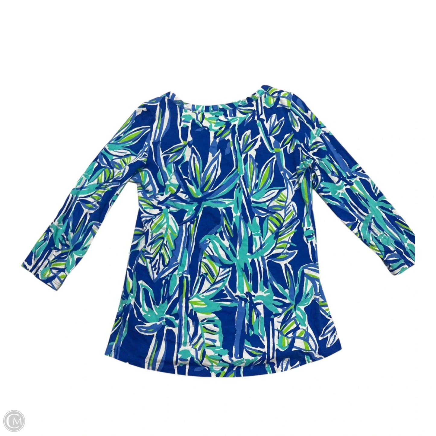 Top Long Sleeve Designer By Lilly Pulitzer In Blue & White, Size: Xs