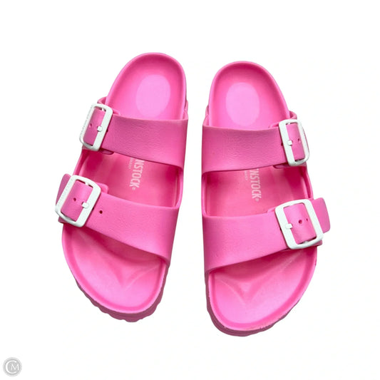 Sandals Flats By Birkenstock In Pink, Size: 7