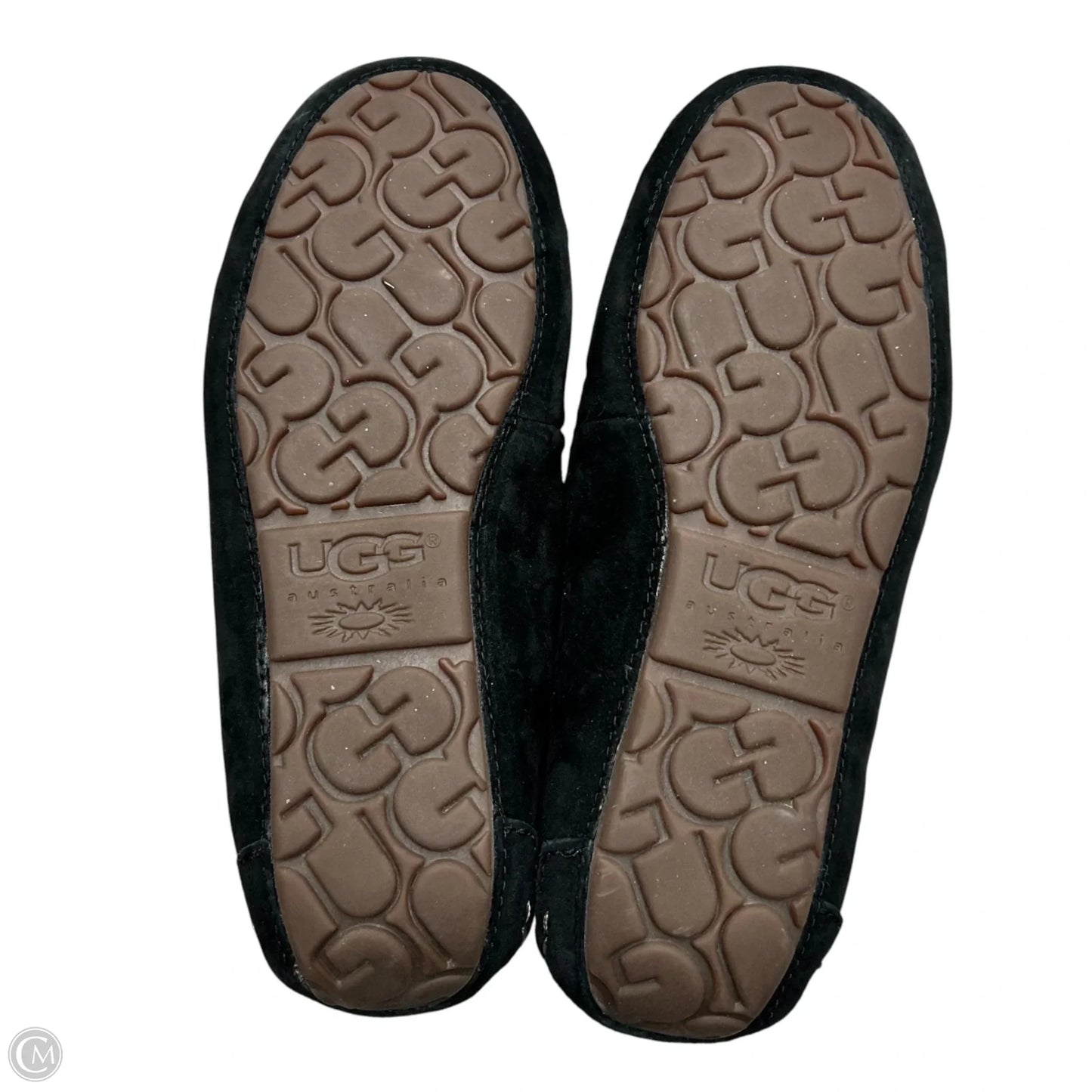 Slippers Designer By Ugg In Black, Size: 7