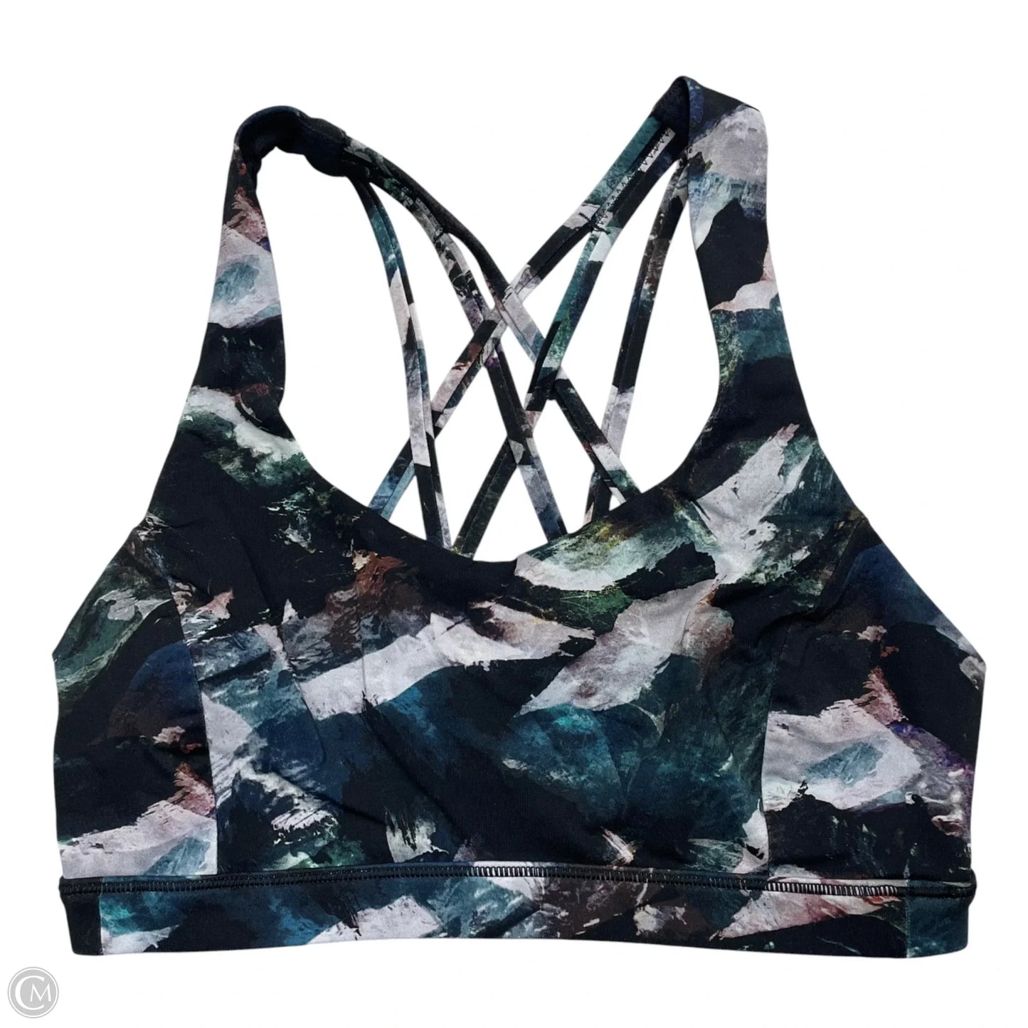 Athletic Bra By Lululemon In Black & Grey, Size: S