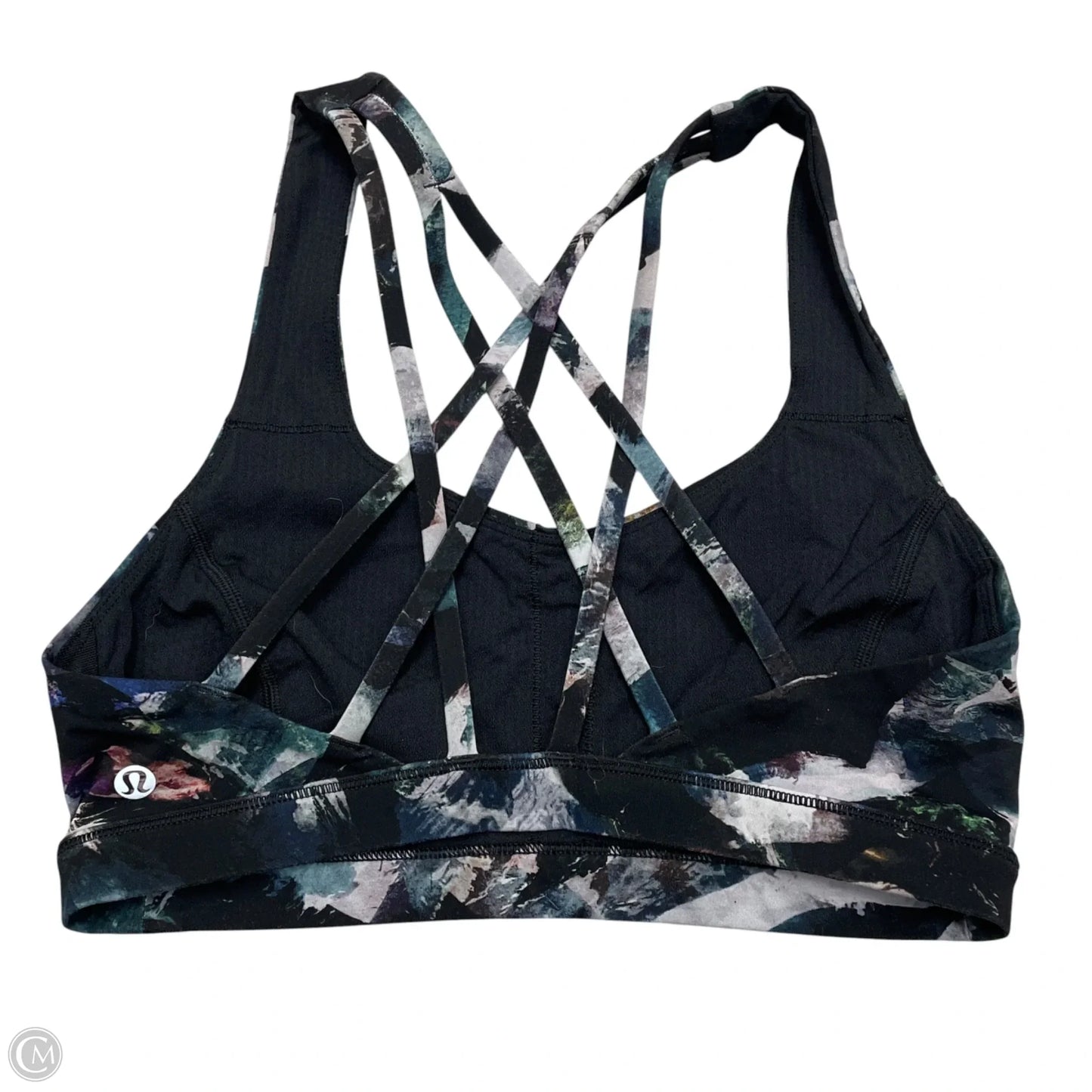 Athletic Bra By Lululemon In Black & Grey, Size: S