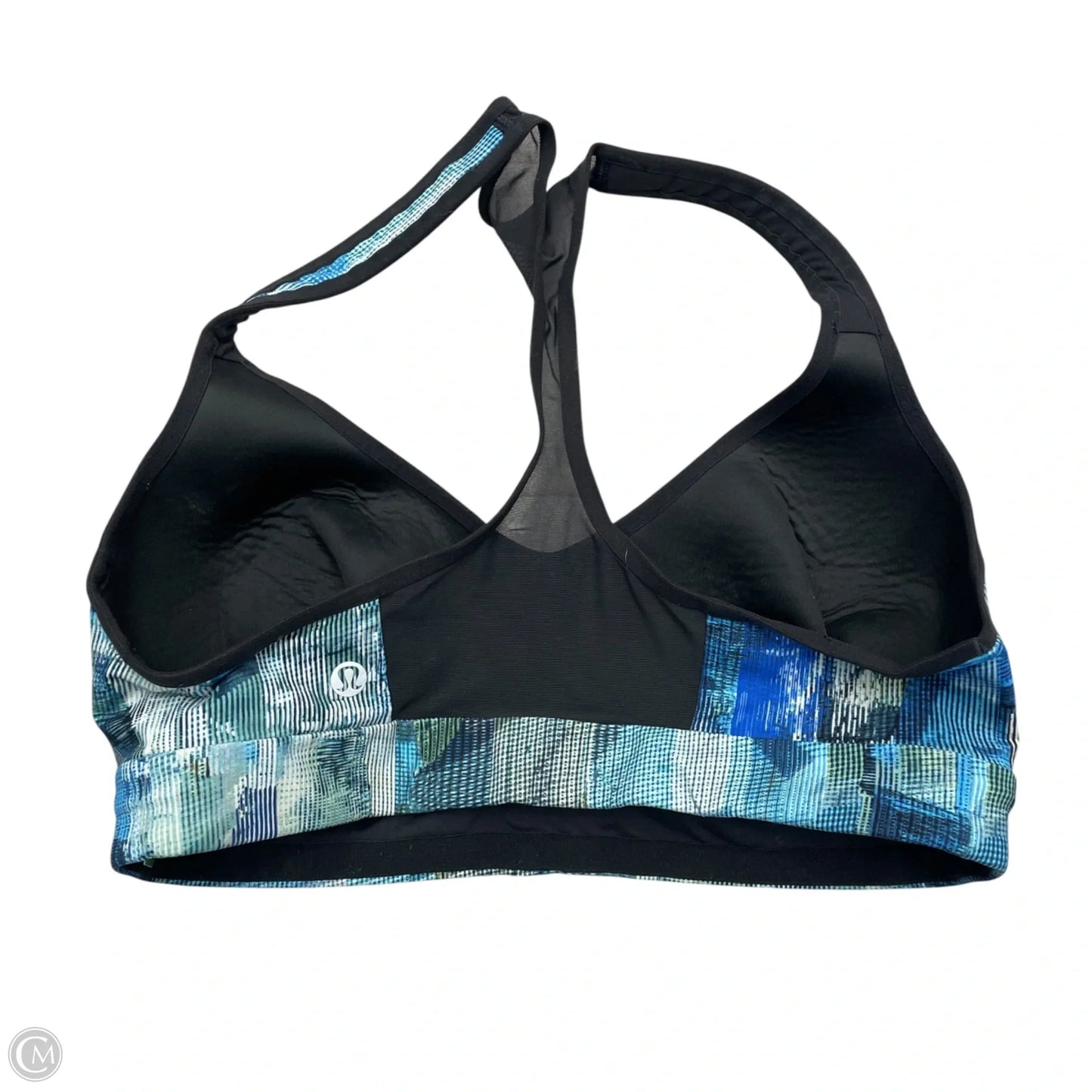 Athletic Bra By Lululemon In Black & Blue, Size: S