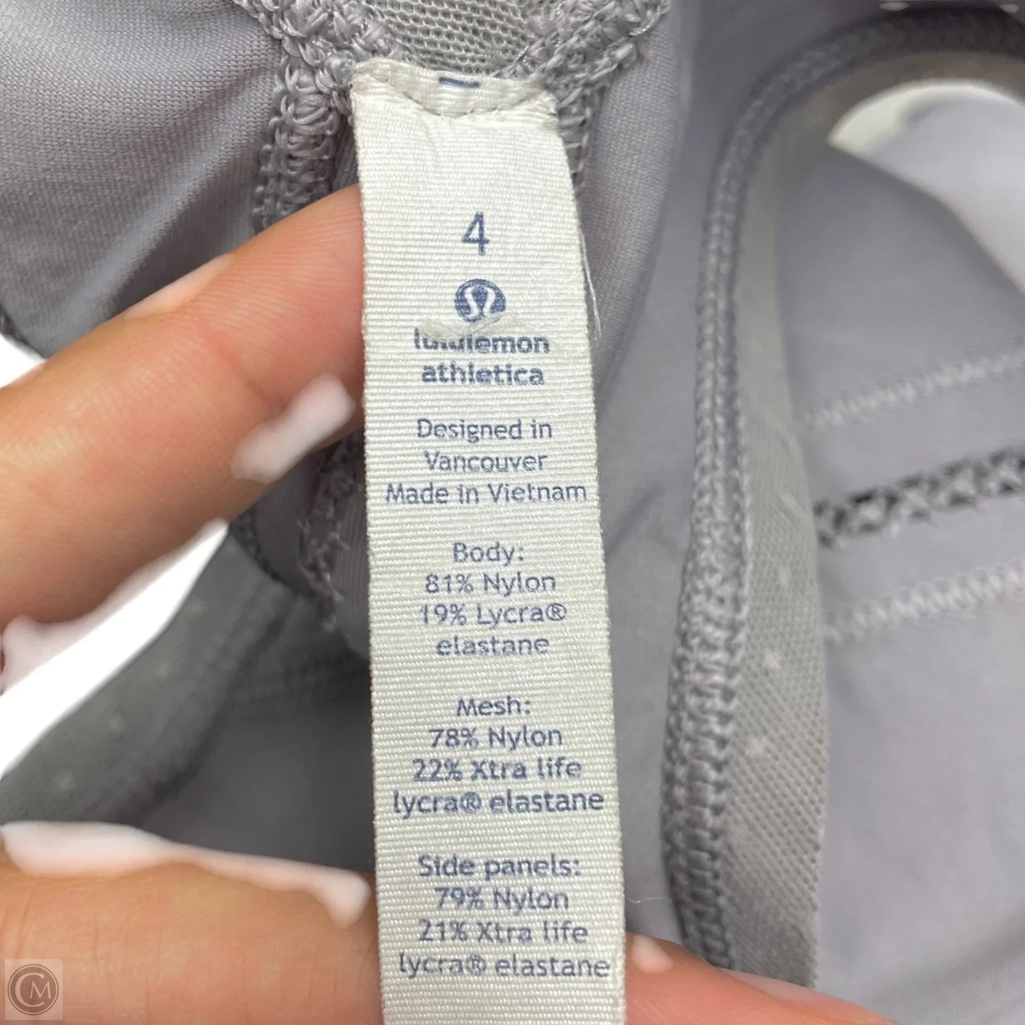Athletic Tank Top By Lululemon In Grey, Size: S