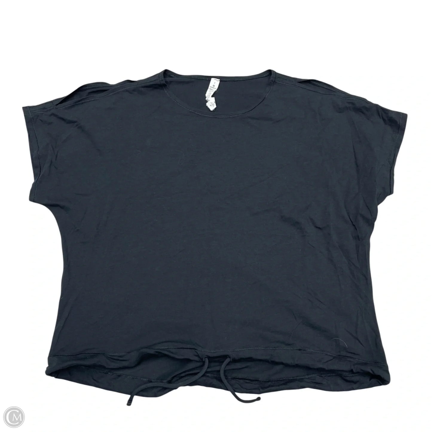 Athletic Top Short Sleeve By Lululemon In Black, Size: Xs