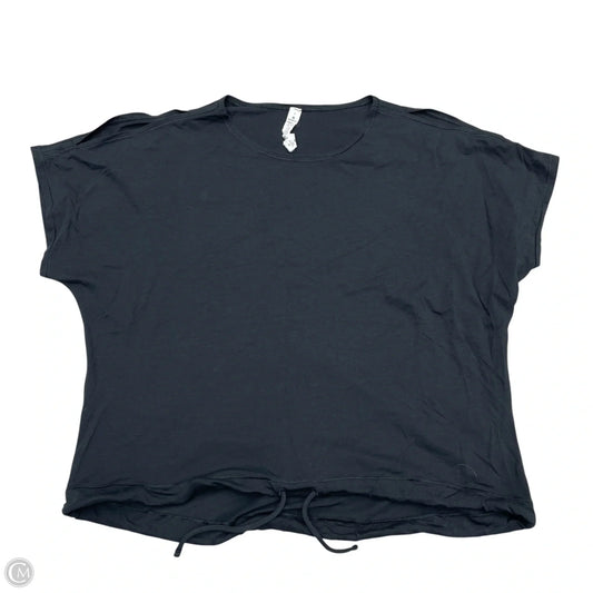Athletic Top Short Sleeve By Lululemon In Black, Size: Xs