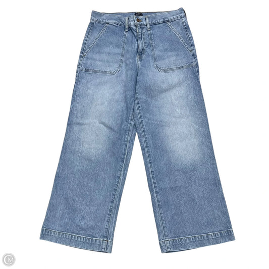Jeans Wide Leg By J. Crew In Blue Denim, Size: 8