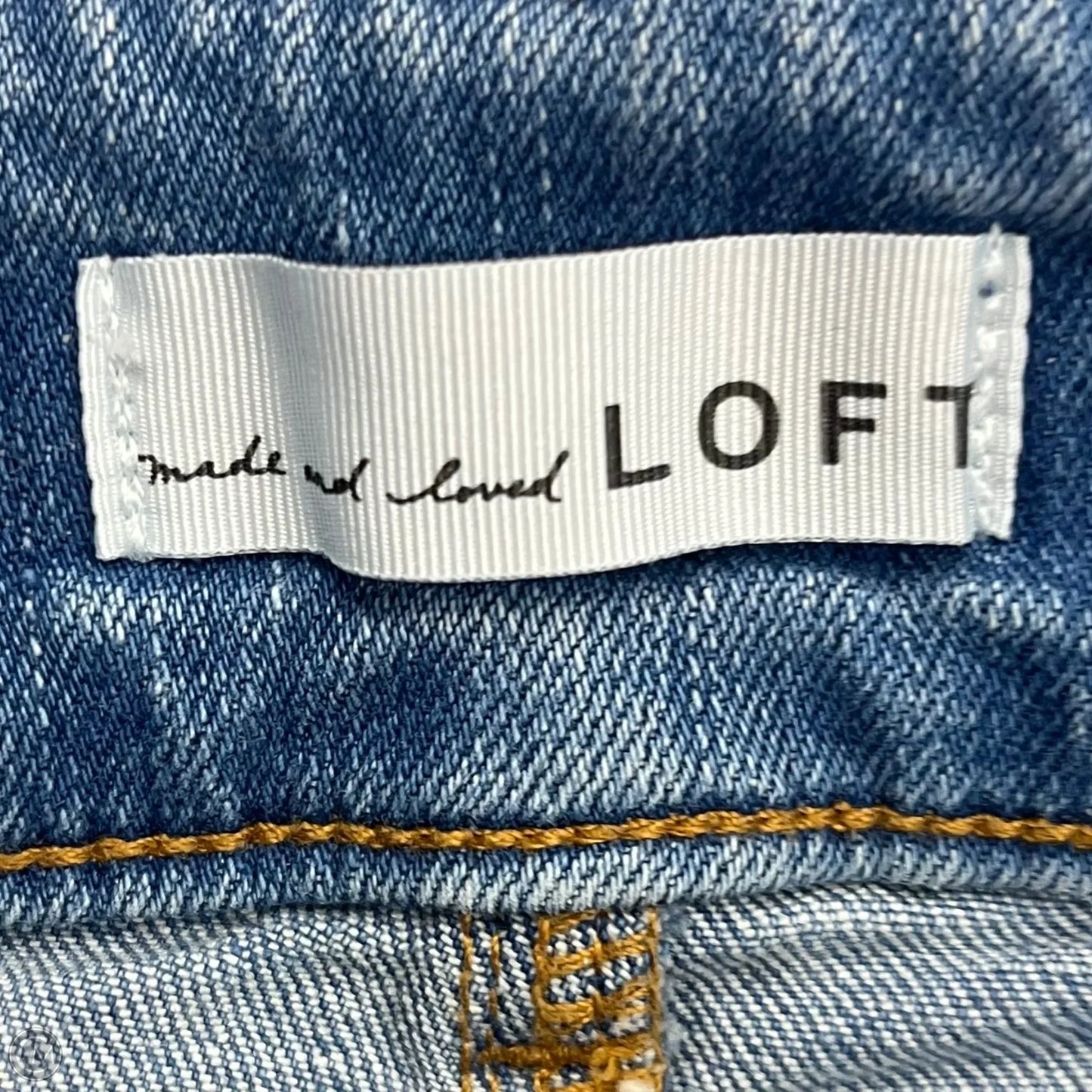 Jeans Boot Cut By Loft In Blue Denim, Size: 8