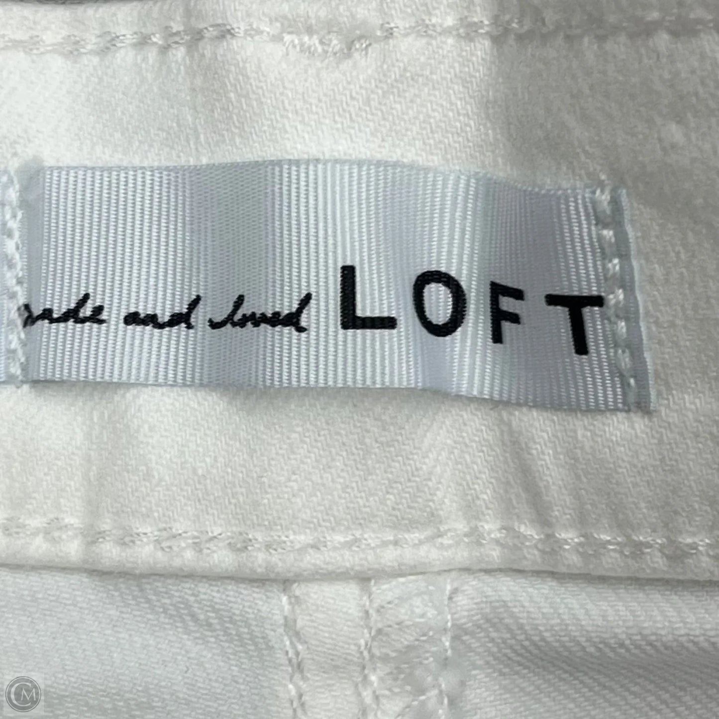 Shorts By Loft In White Denim, Size: 8