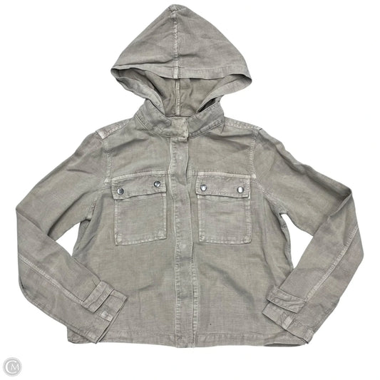 Jacket Shirt By Nicole By Nicole Miller In Tan, Size: S