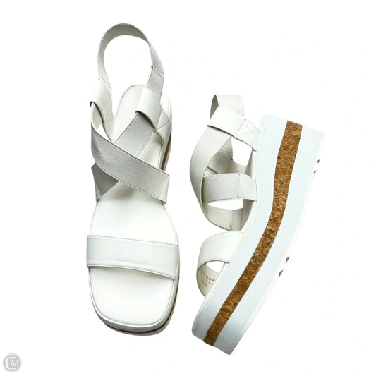 Sandals Heels Platform By Dream Pairs In White, Size: 11