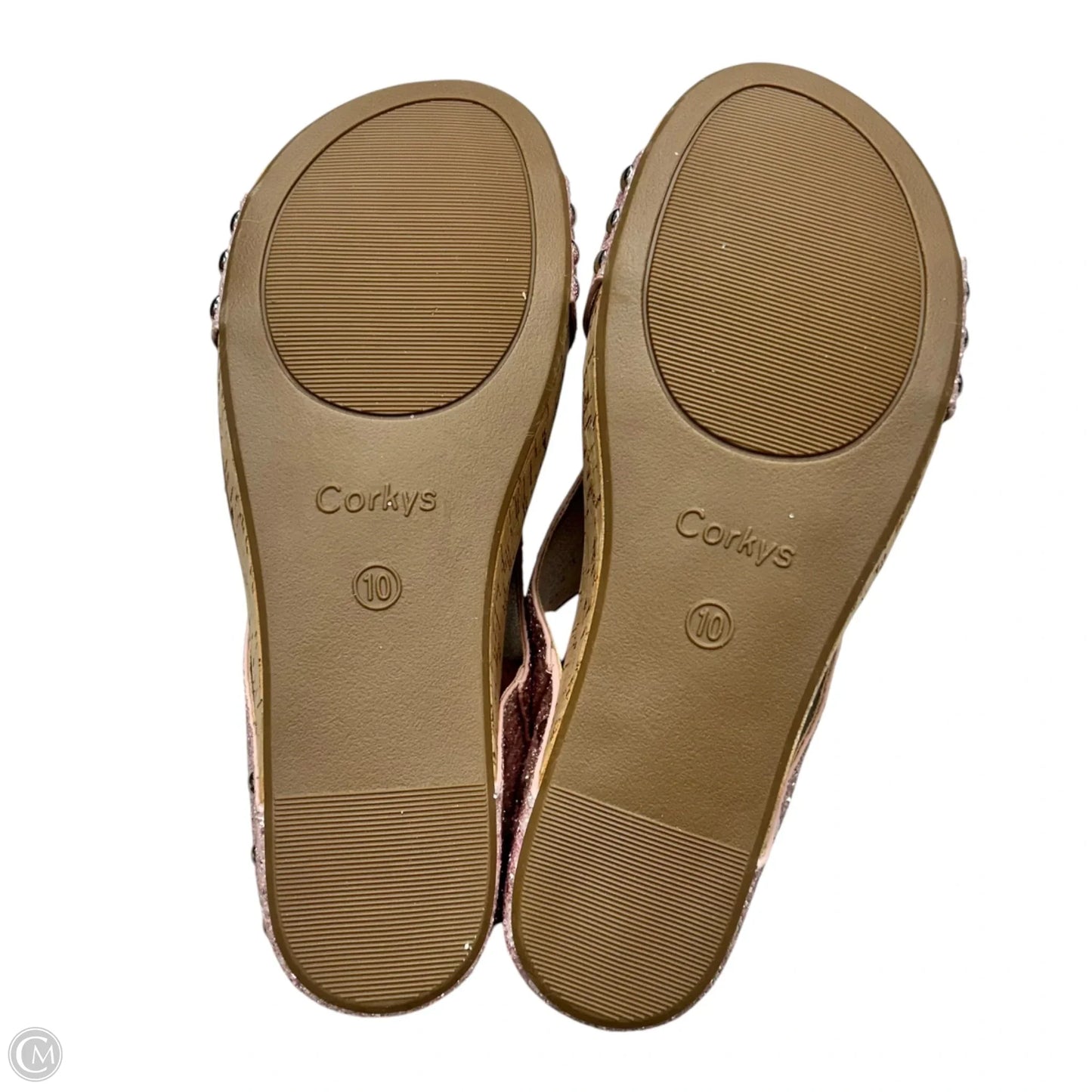Sandals Heels Wedge By Corkys In Pink, Size: 10