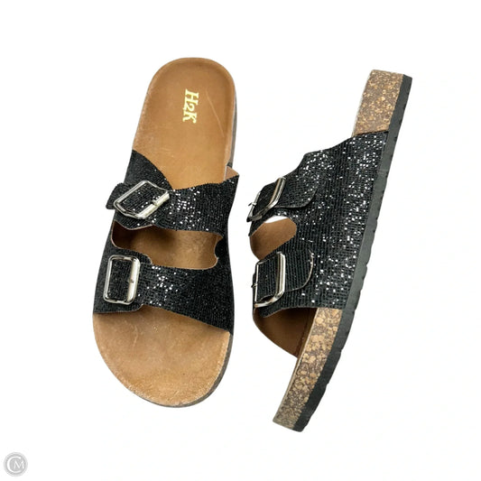 Sandals Flats By H2k In Black, Size: 11