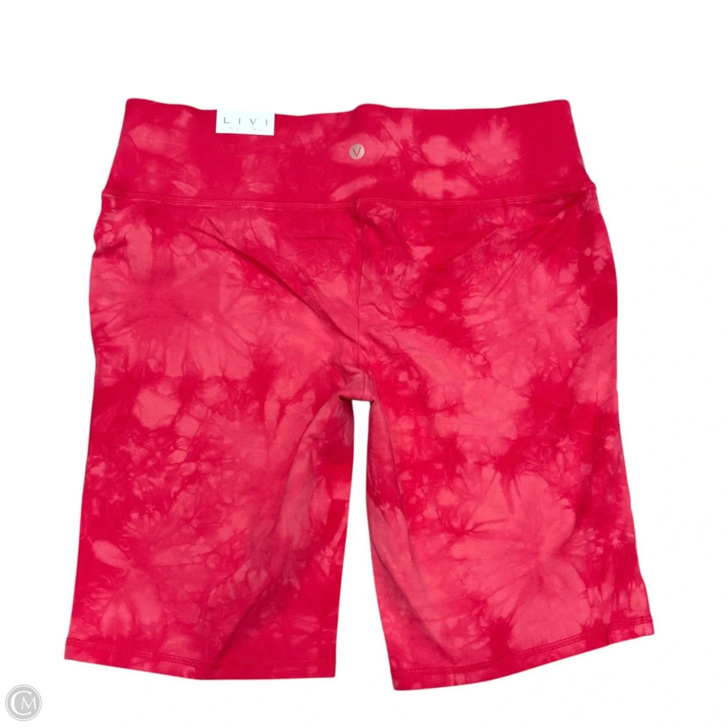 Athletic Shorts By Livi Active In Pink & White, Size: 2x