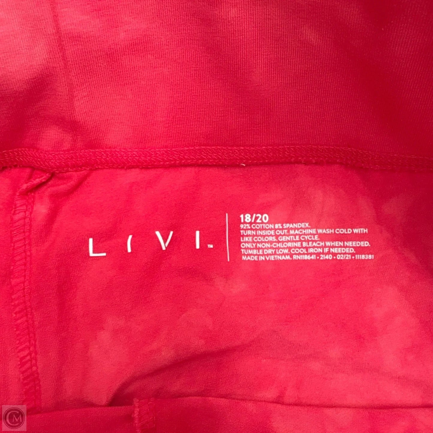 Athletic Shorts By Livi Active In Pink & White, Size: 2x