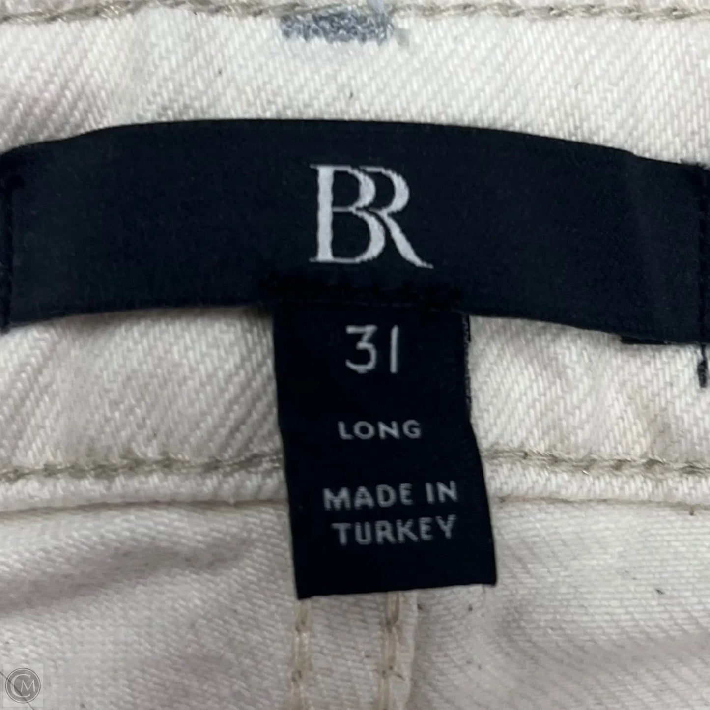 Jeans Wide Leg By Banana Republic In Cream Denim, Size: 12