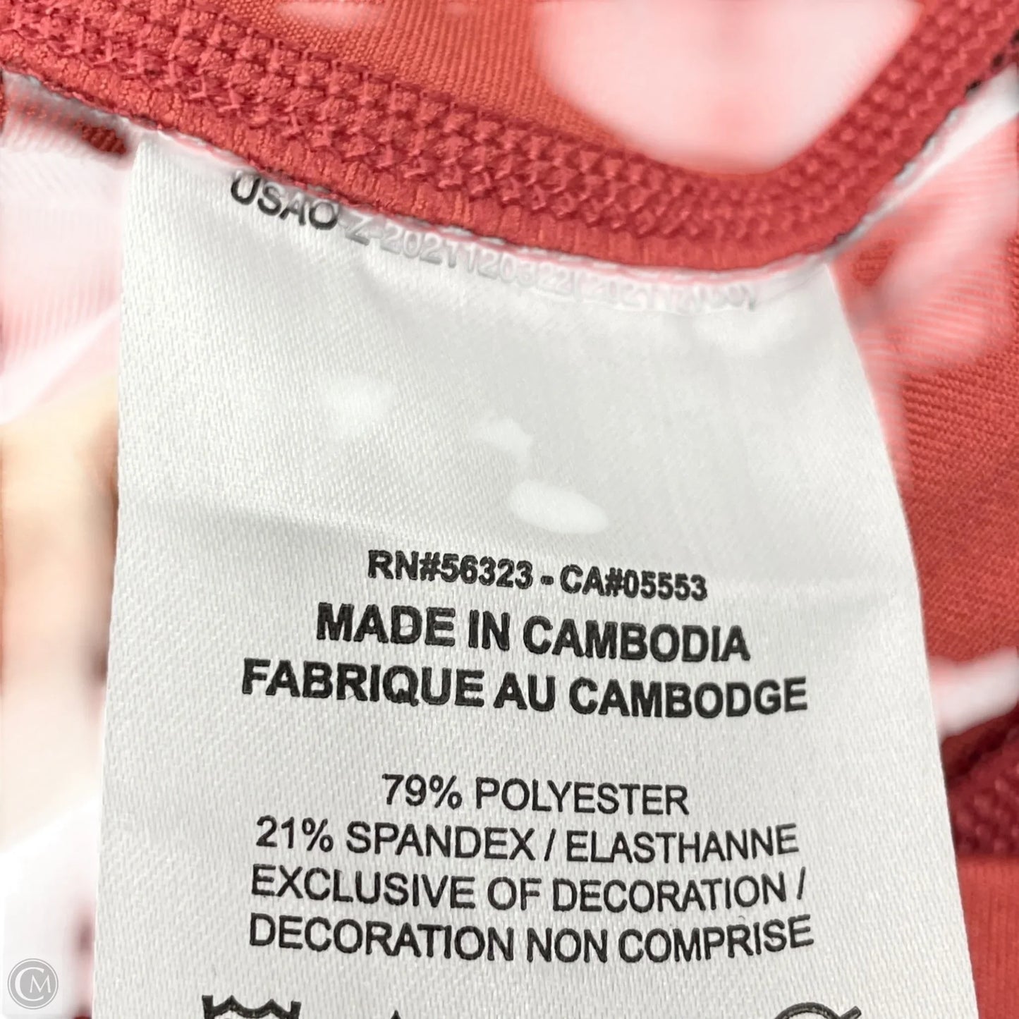 Athletic Leggings By Nike Apparel In Coral, Size: S