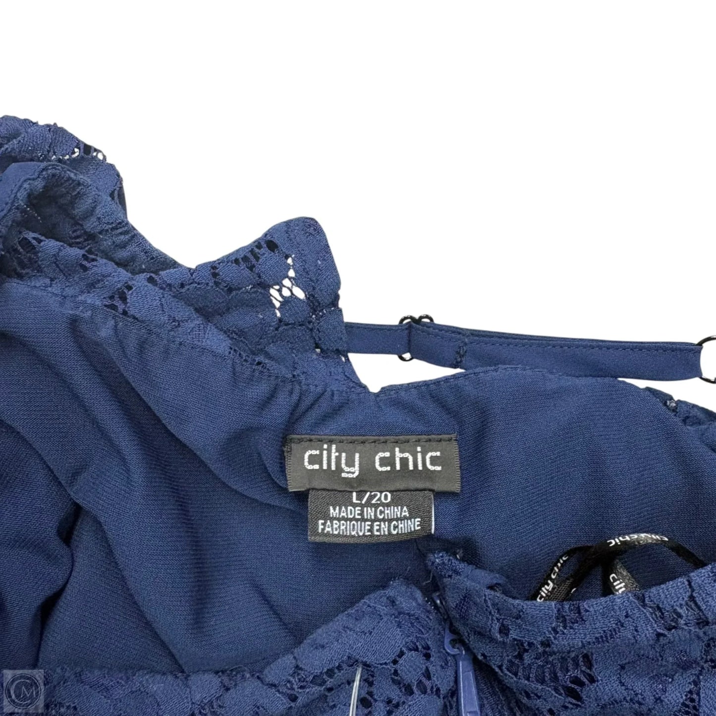 Dress Party Long By City Chic In Navy, Size: 2x