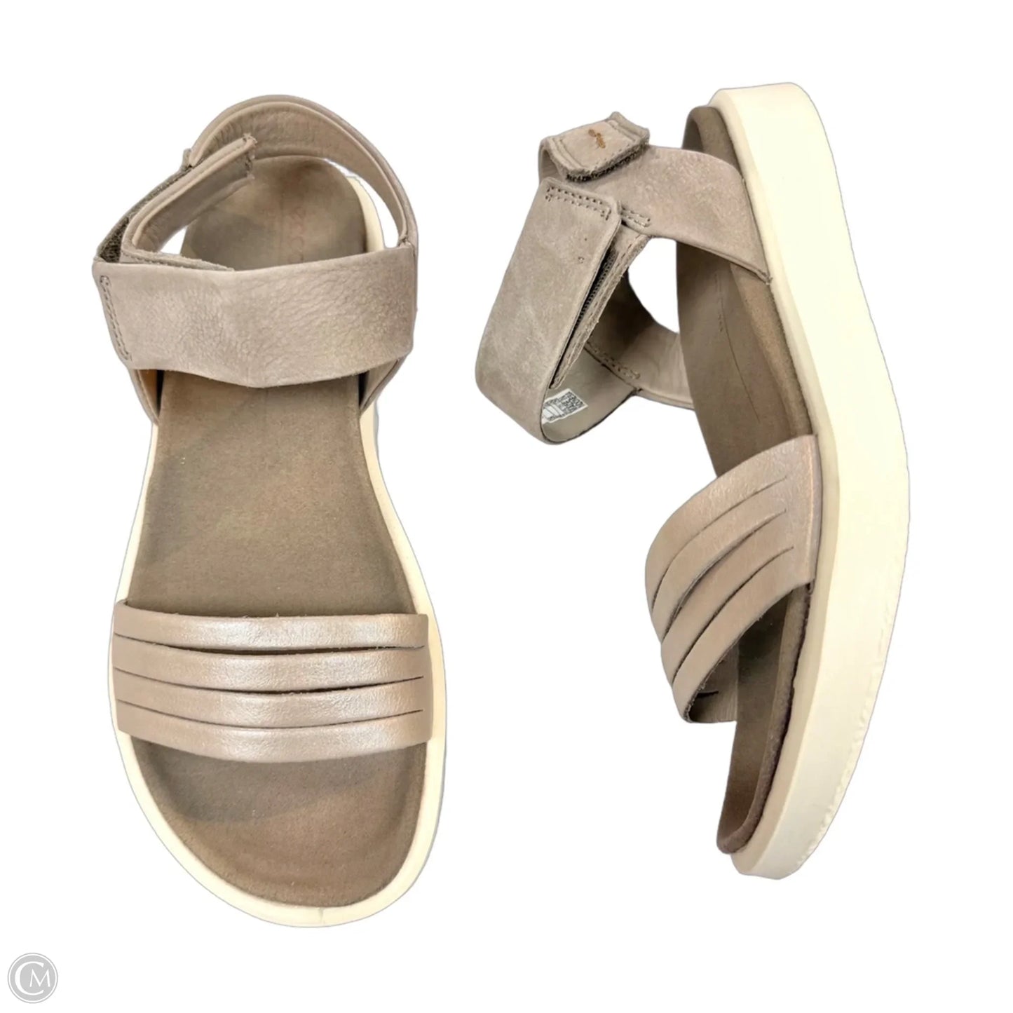 Sandals Flats By Ecco In Grey, Size: 5.5