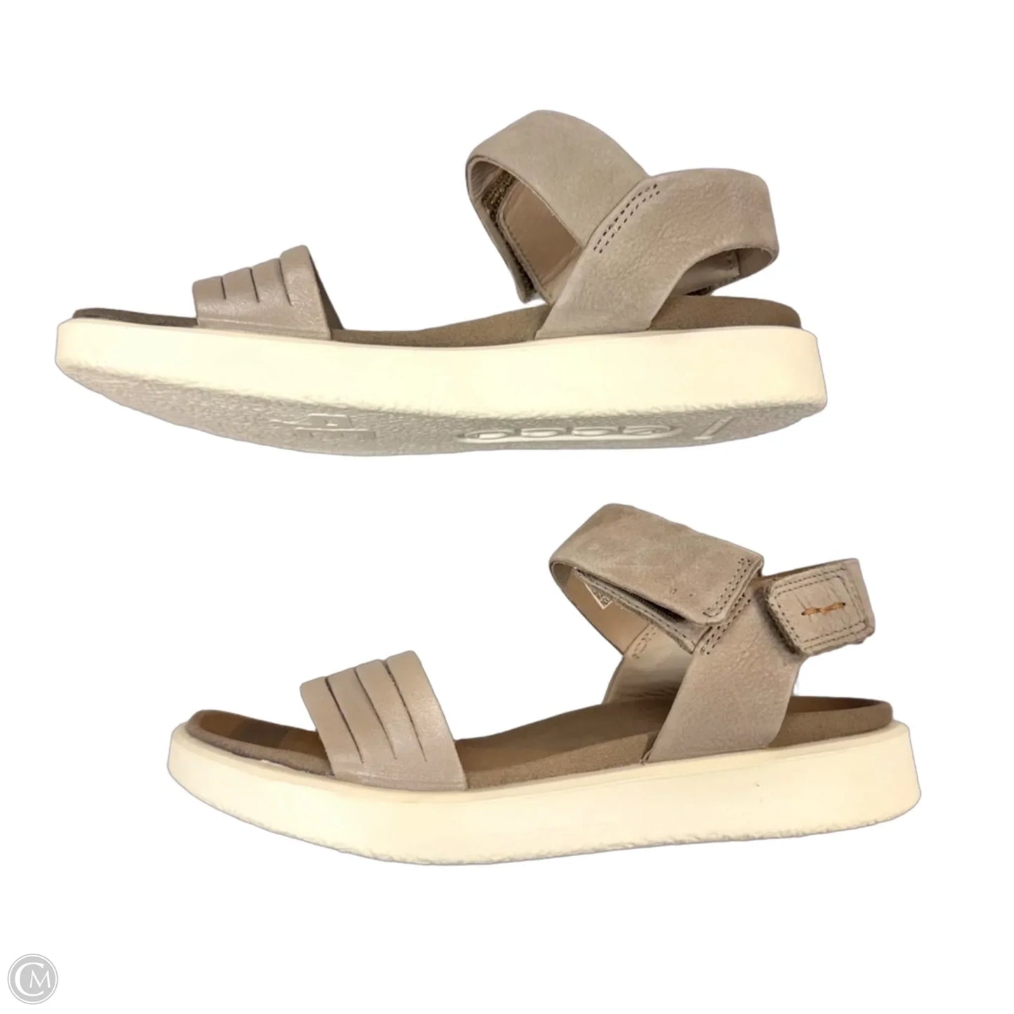 Sandals Flats By Ecco In Grey, Size: 5.5