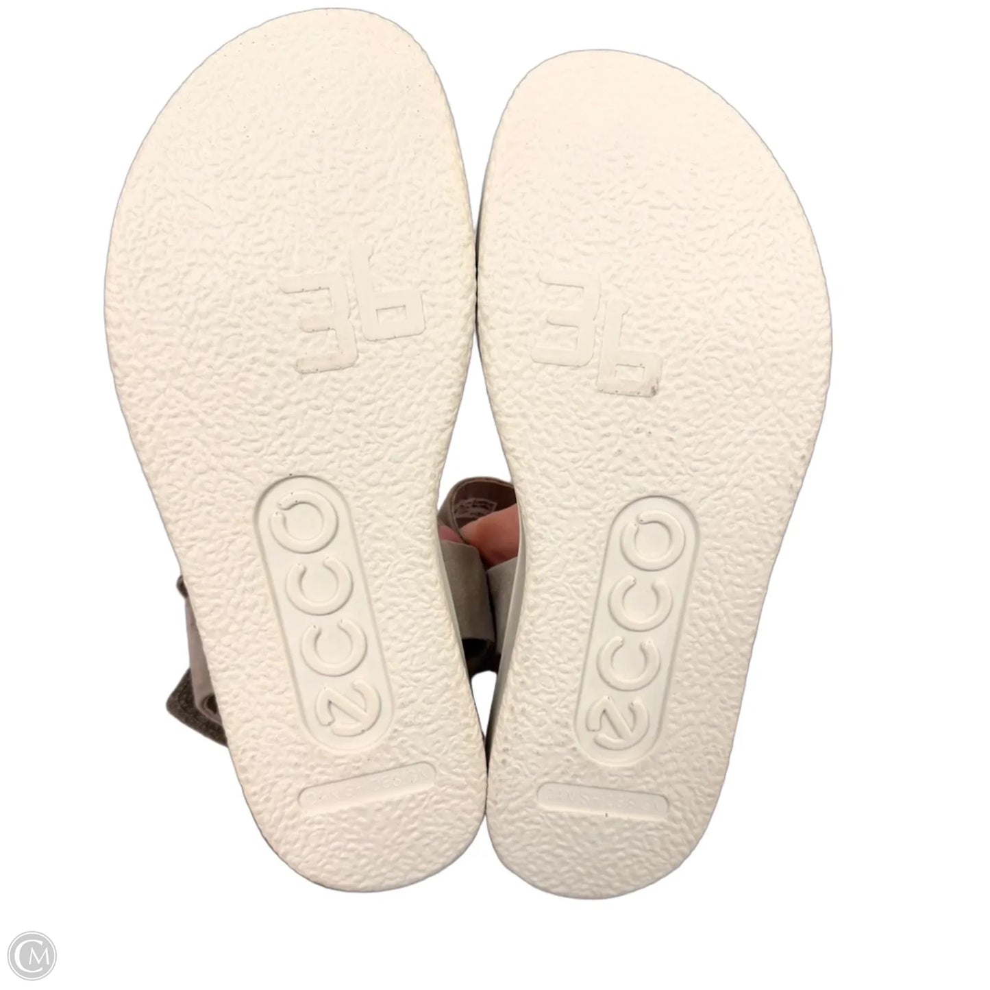 Sandals Flats By Ecco In Grey, Size: 5.5