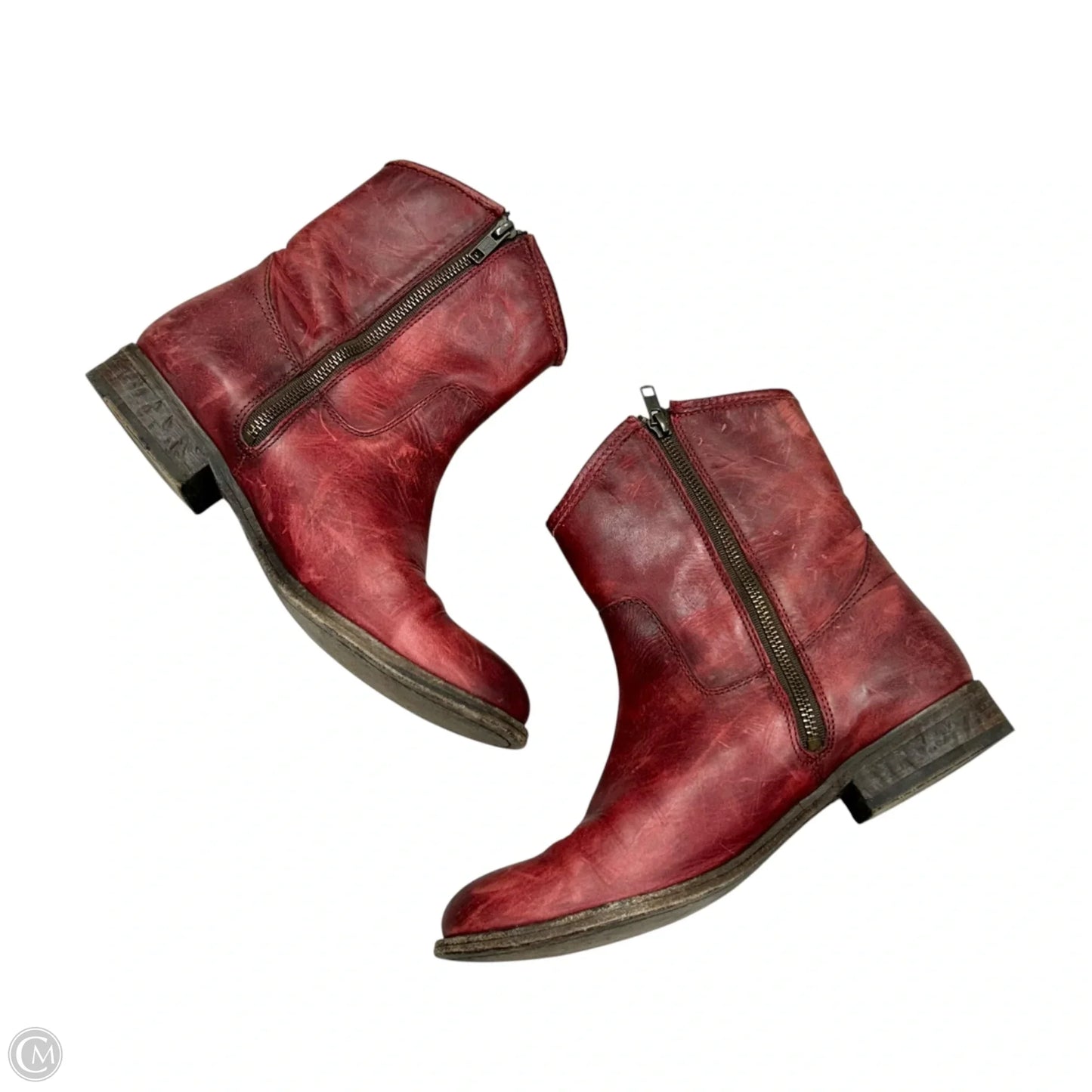 Boots Designer By Frye In Red, Size: 8.5