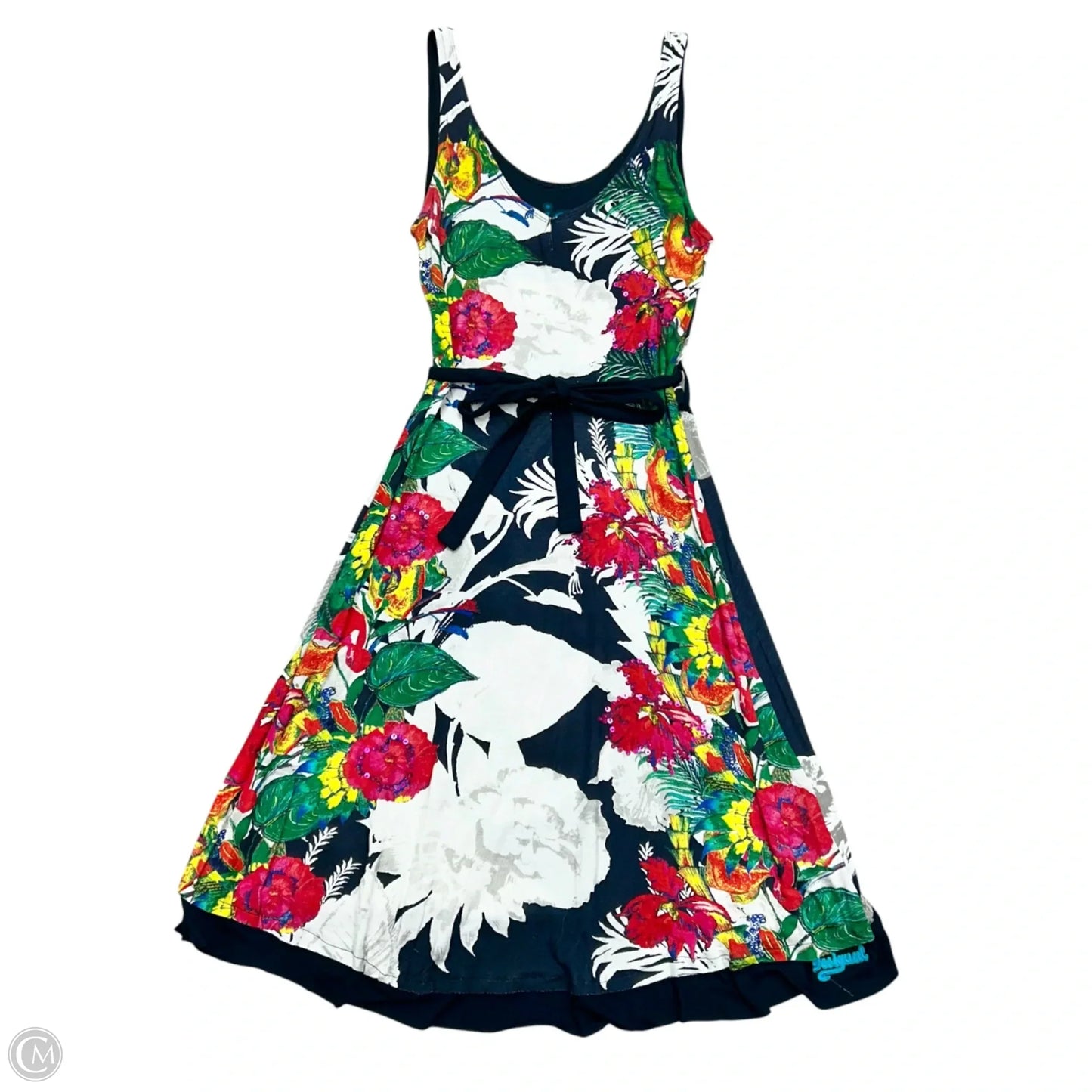 Dress Casual Midi By Desigual In Floral Print, Size: S