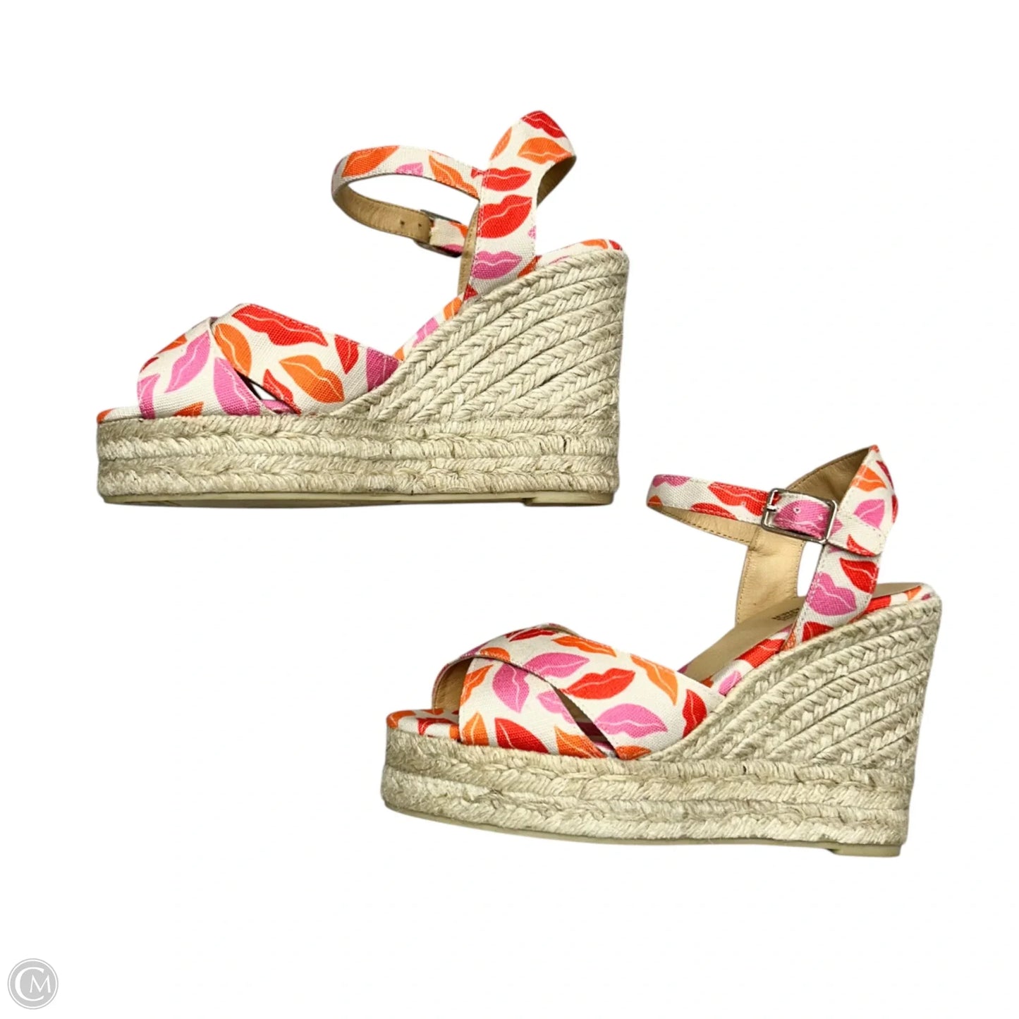 Sandals Designer By Diane Von Furstenberg In Orange & Pink, Size: 5.5