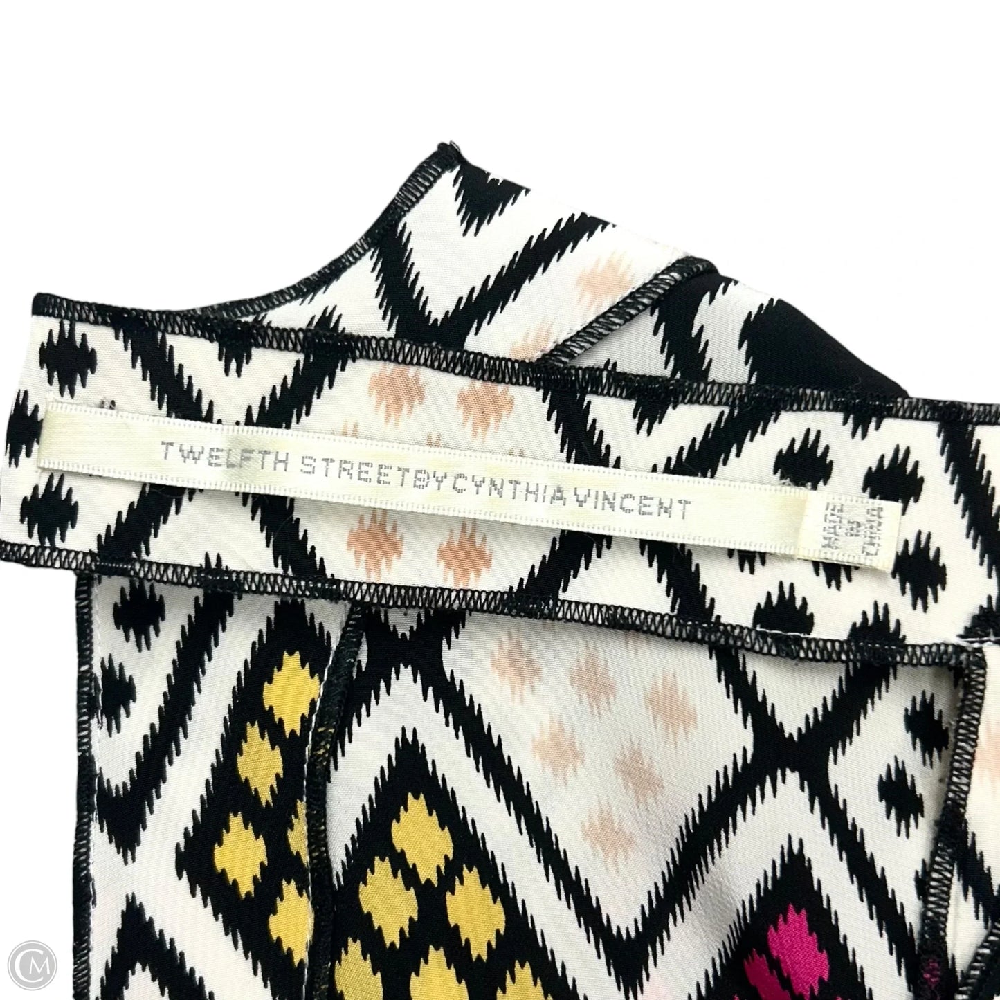 Dress Casual Short By Twelfth Street By Cynthia Vincent In Black & Cream, Size: S