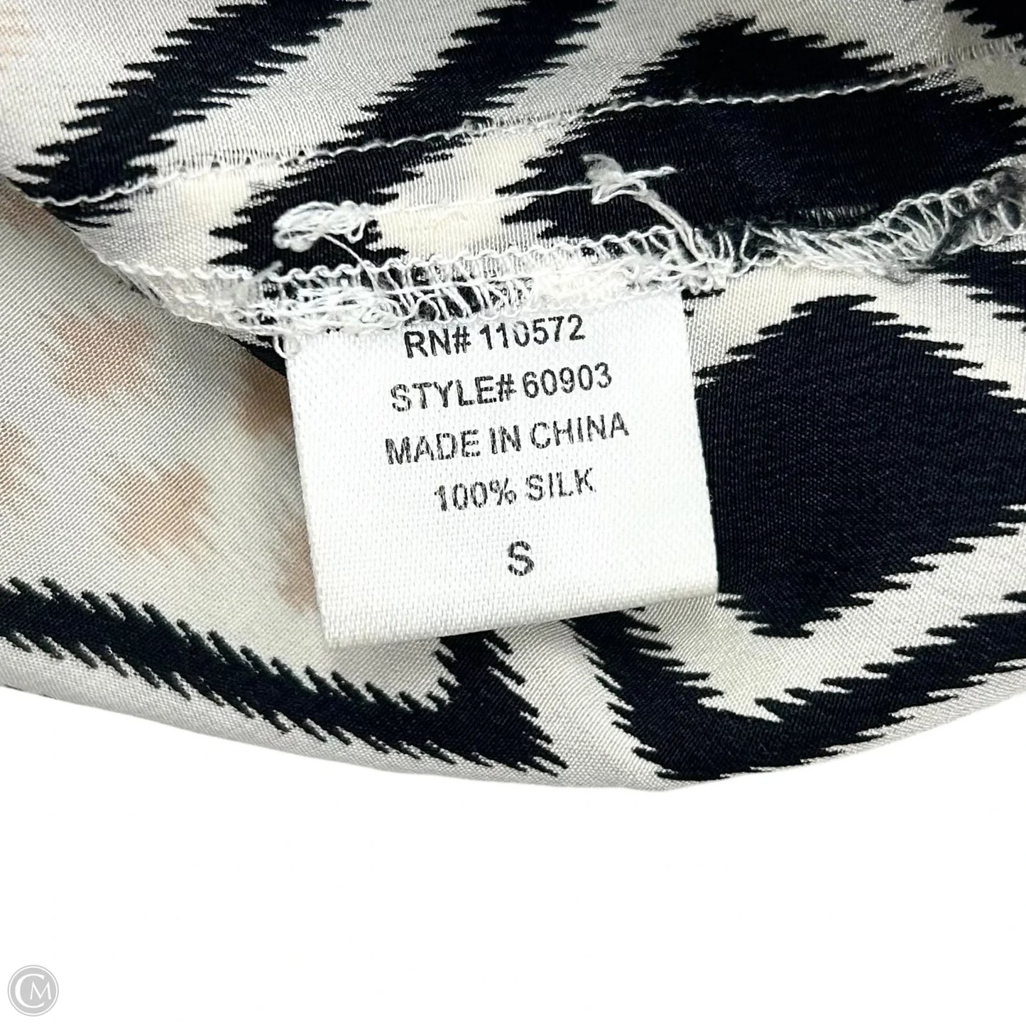 Dress Casual Short By Twelfth Street By Cynthia Vincent In Black & Cream, Size: S