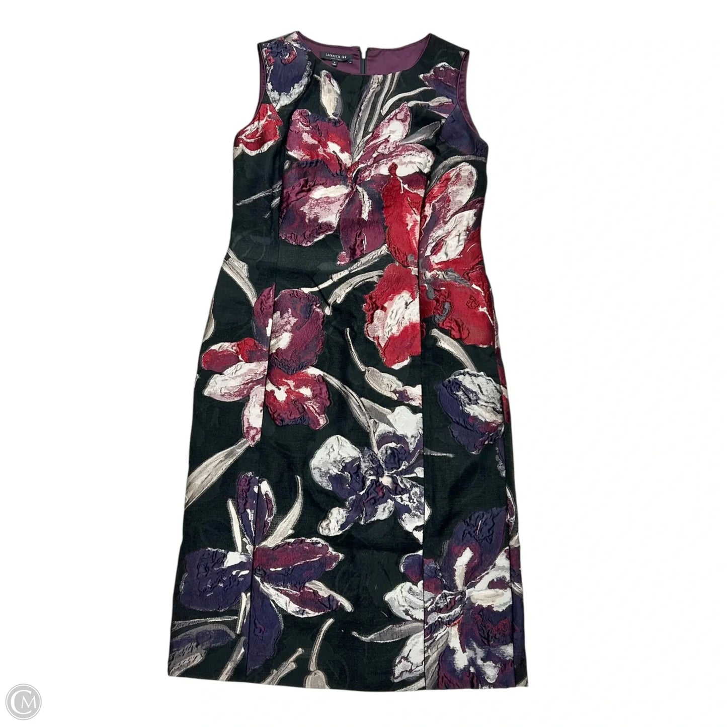 Dress Designer By Lafayette 148 In Black & Purple, Size: S
