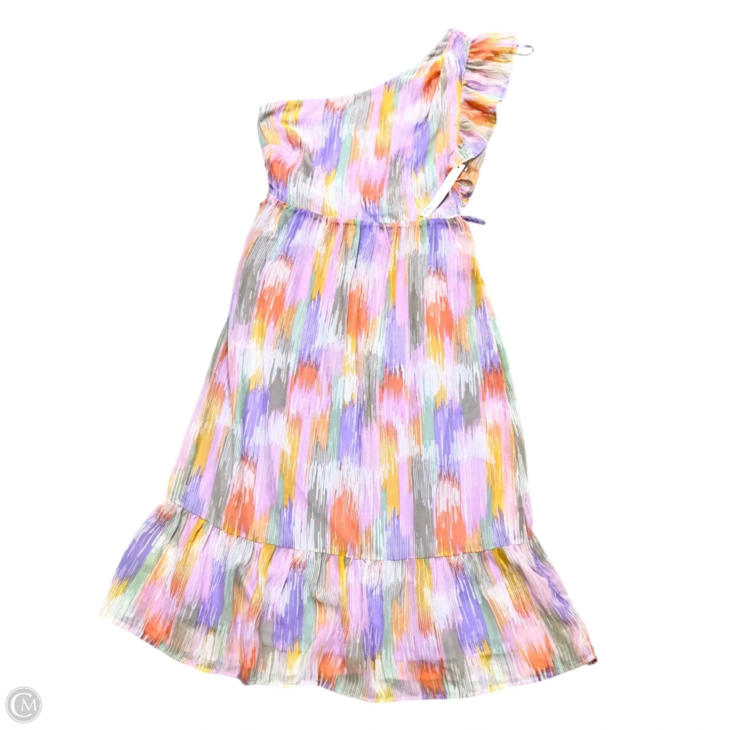 Dress Casual Midi By Aqua In Purple & Yellow, Size: S