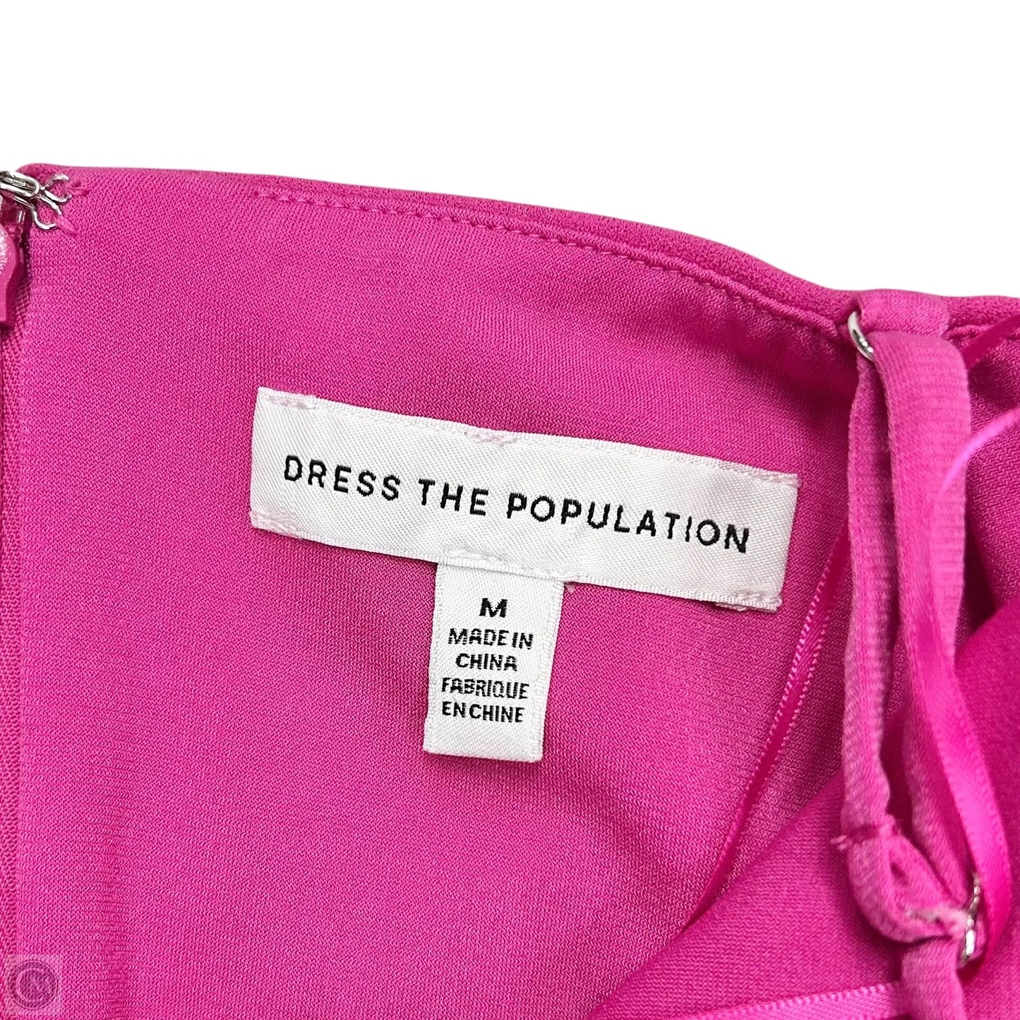 Dress Party Midi By Dress The Population In Pink, Size: M