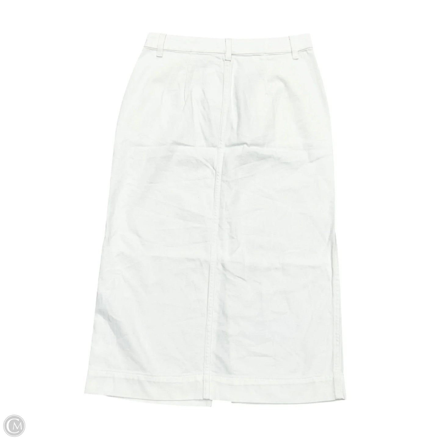 Skirt Midi By Theory In White Denim, Size: 2