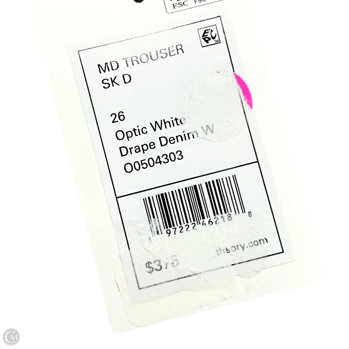 Skirt Midi By Theory In White Denim, Size: 2