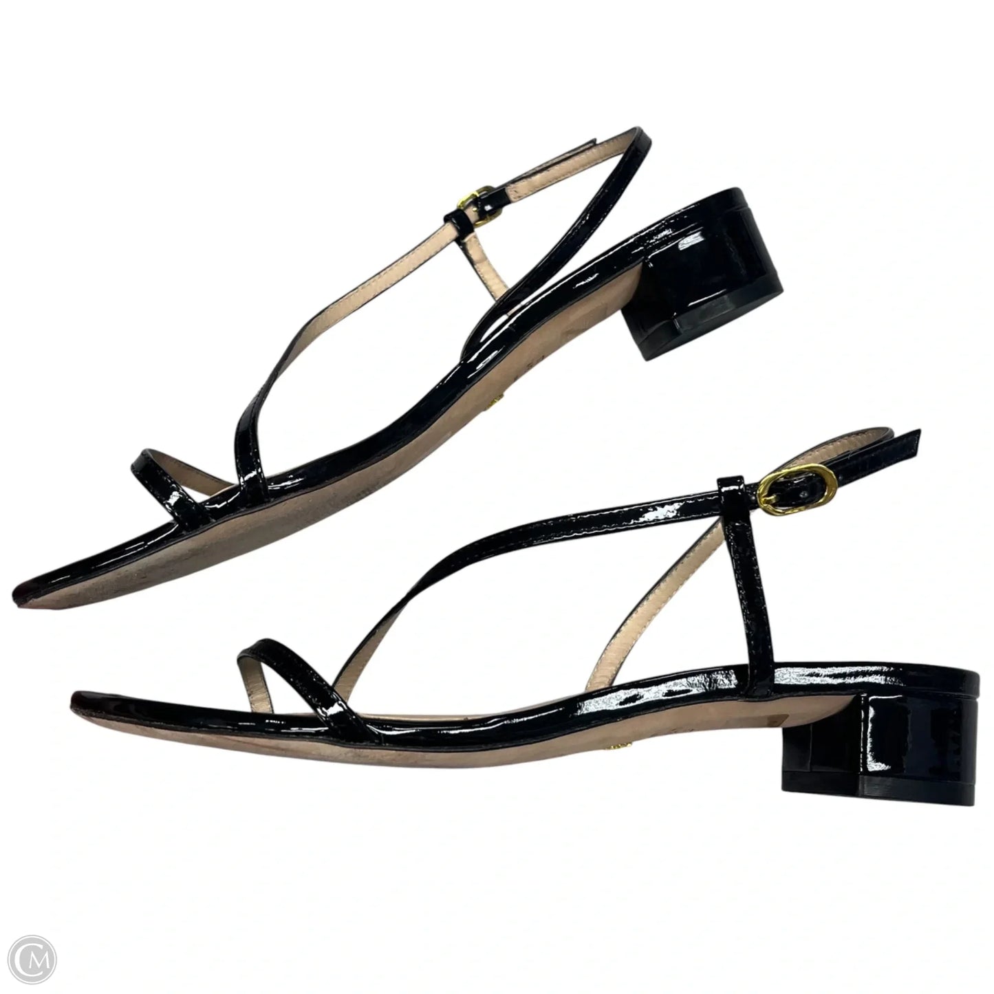 Sandals Designer By Stuart Weitzman In Black, Size: 9.5