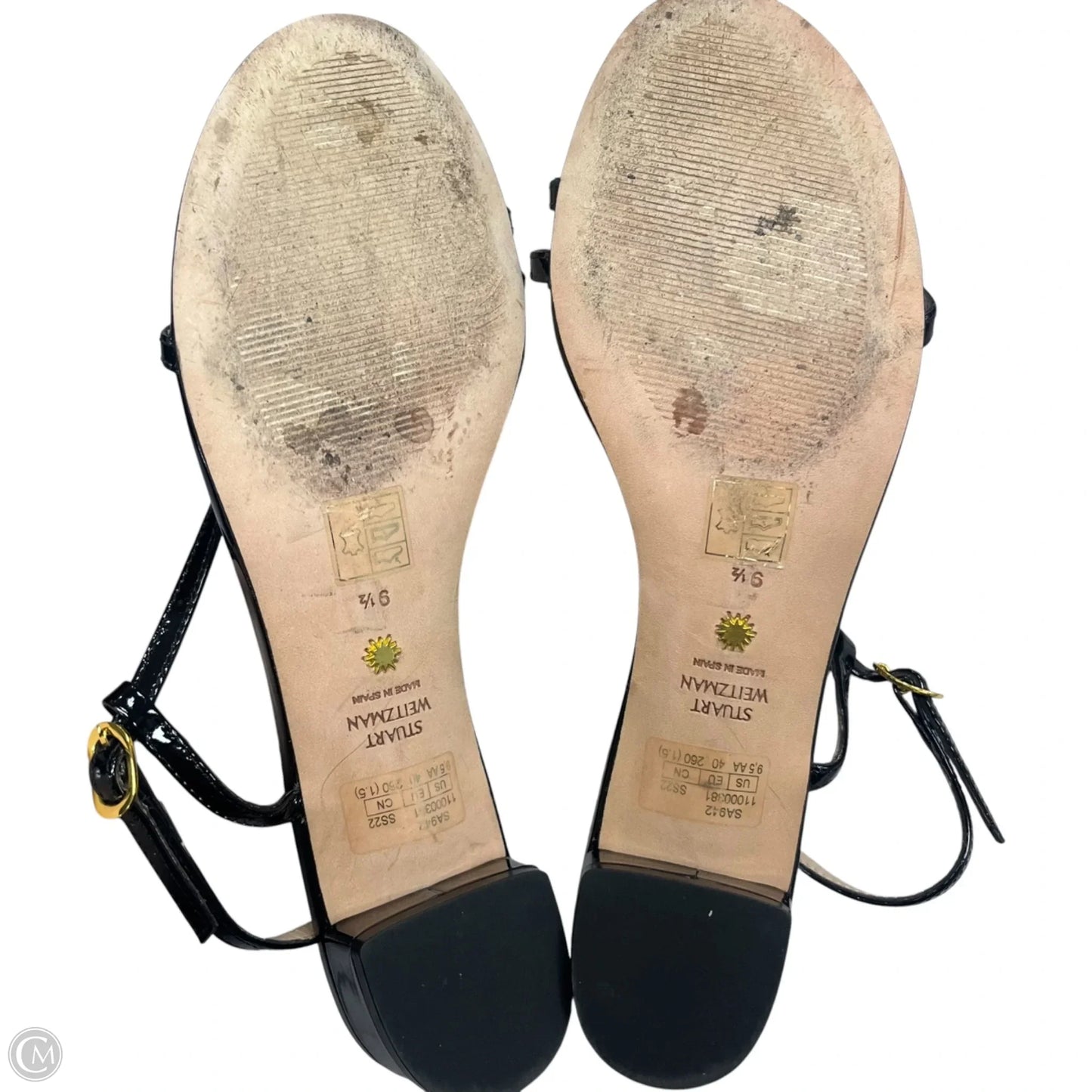 Sandals Designer By Stuart Weitzman In Black, Size: 9.5