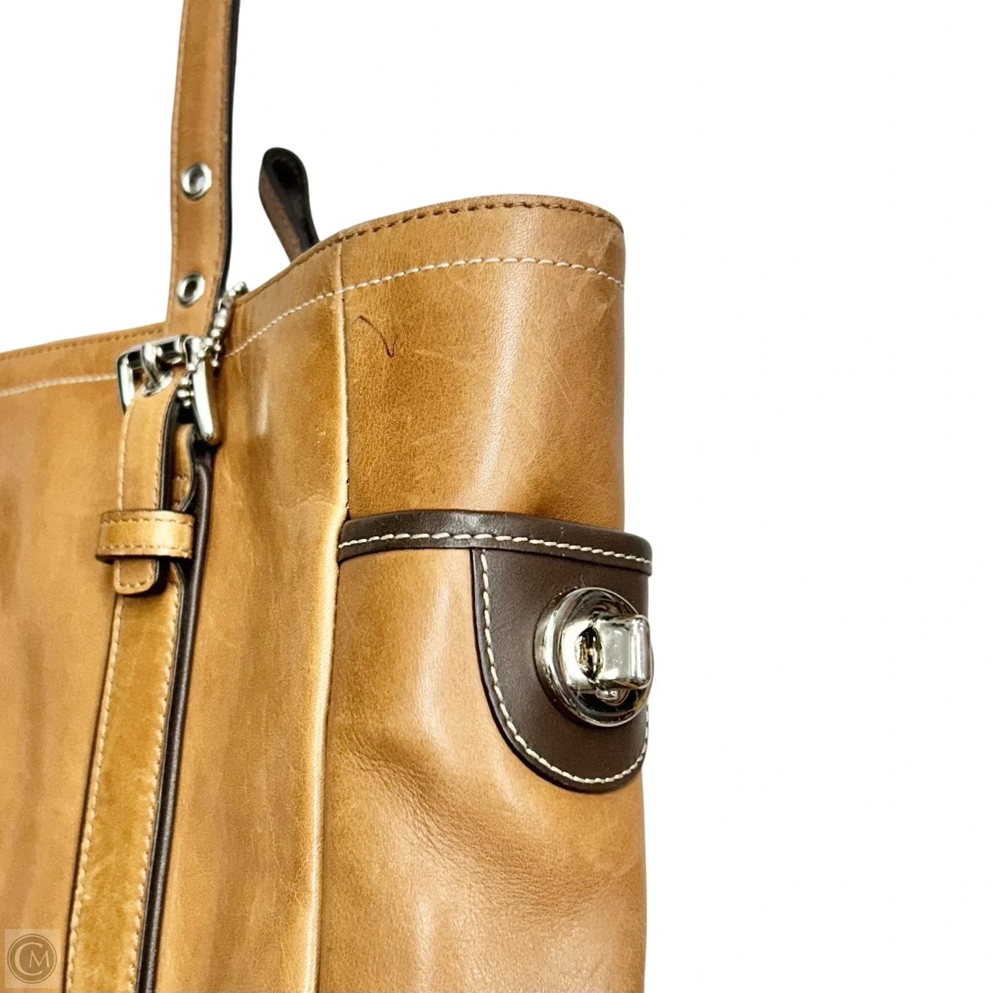 Tote Designer By Coach, Size: Medium